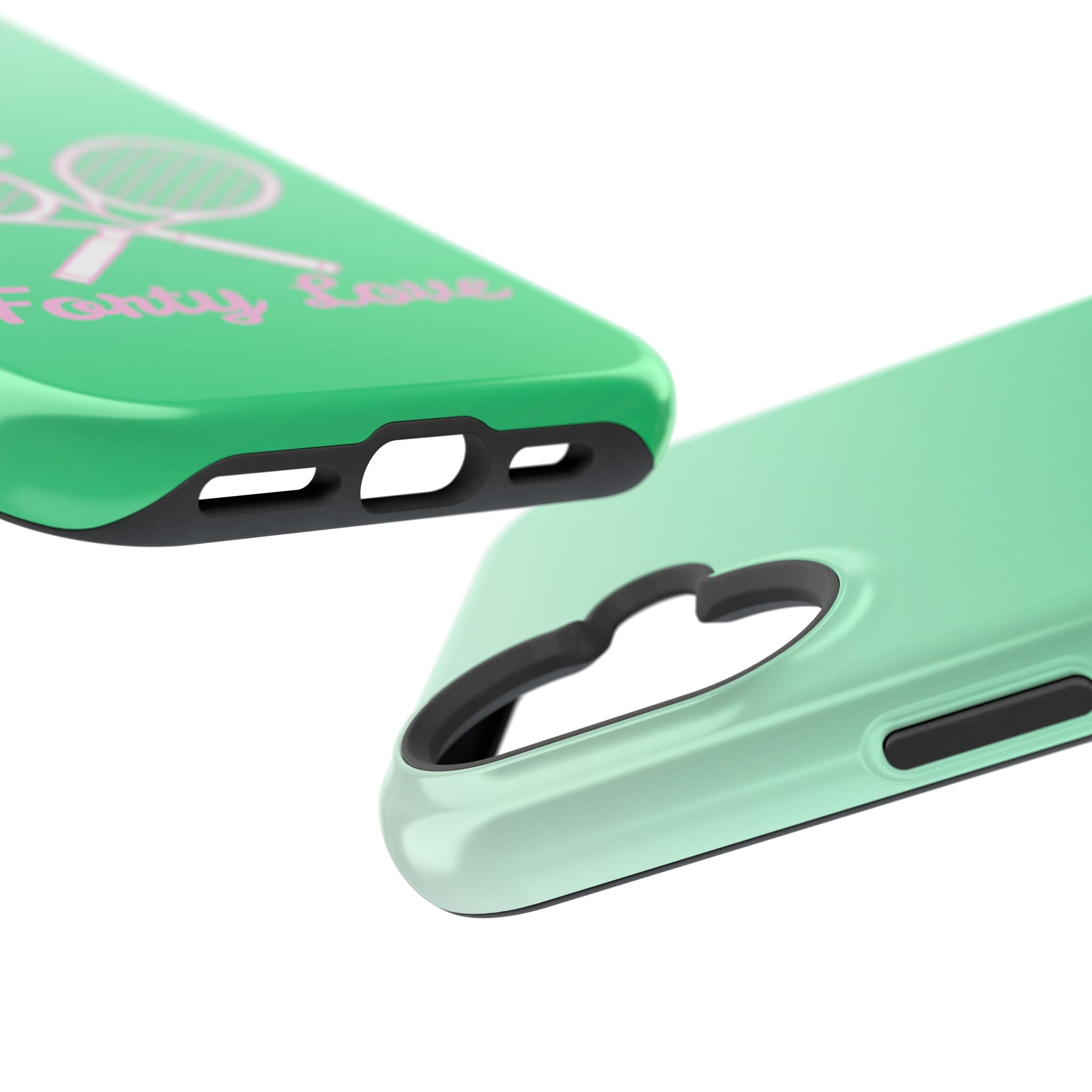 Tennis Impact-Resistant Phone Case — 'Forty Love', Green Gradient