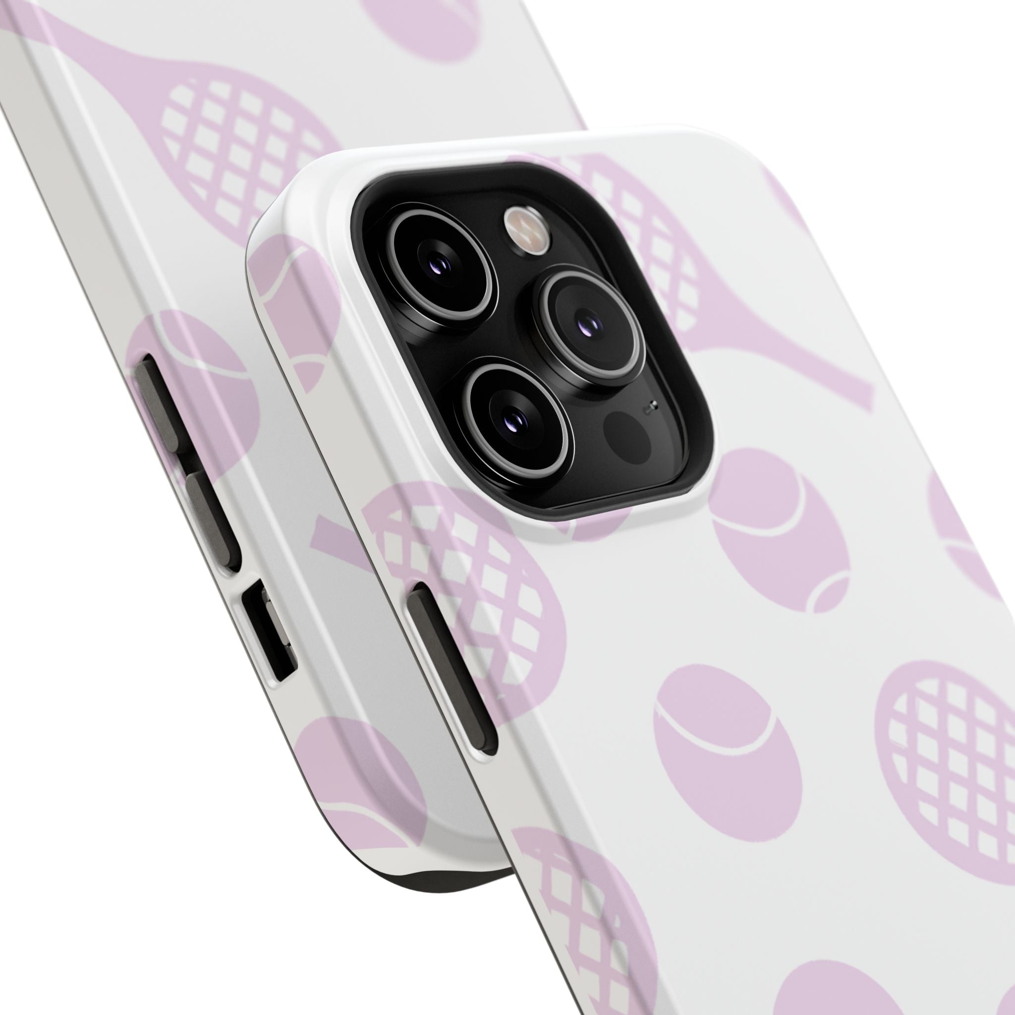 Tennis Impact-Resistant Phone Case — Pink Rackets & Balls