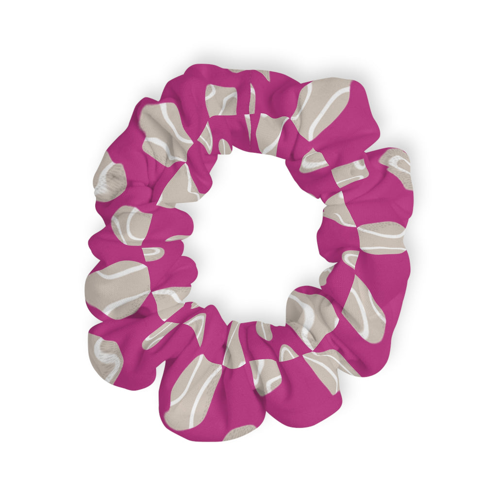 Pink & Gray Hair Accessory — Tennis Ball Scrunchie
