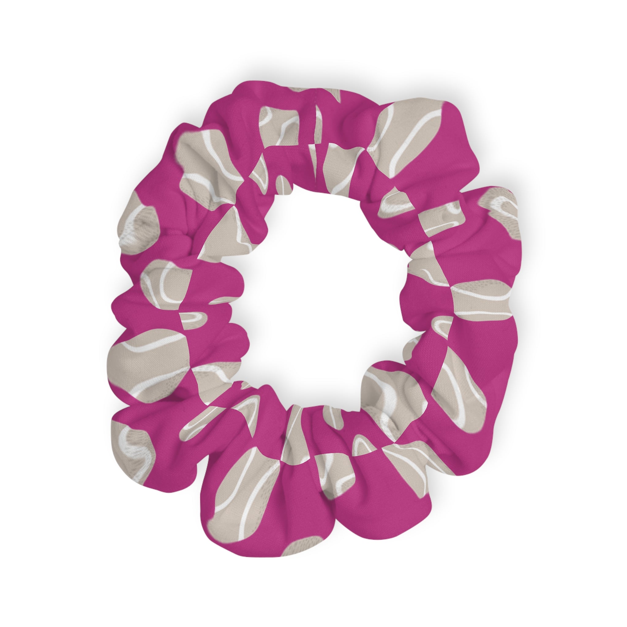 Pink & Gray Hair Accessory — Tennis Ball Scrunchie