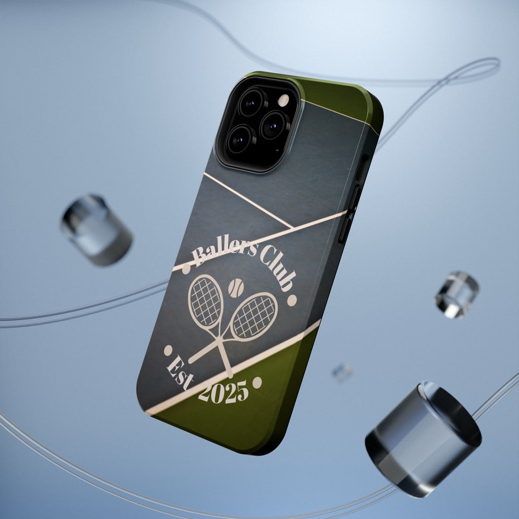 Tennis Impact-Resistant Phone Case — 'Ballers Club Est. 2025' Protective Cover