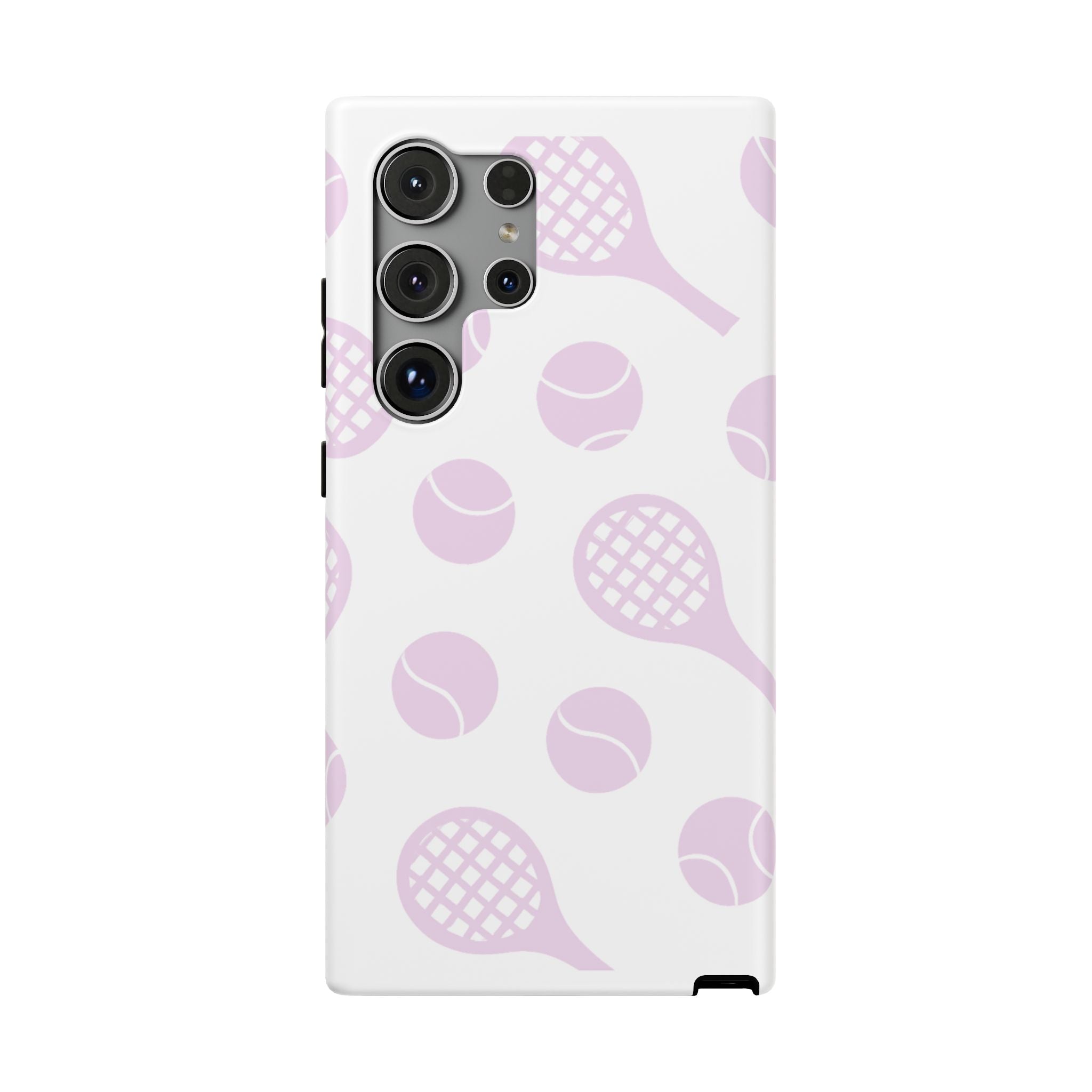 Tennis Impact-Resistant Phone Case — Pink Rackets & Balls
