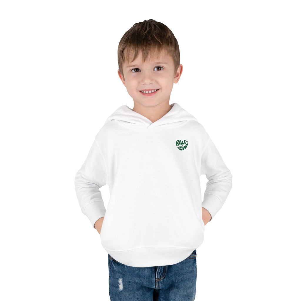 Boy Toddler's Junior Hoodie — “Let’s Go” Tennis Graphic Sweatshirt (Green)