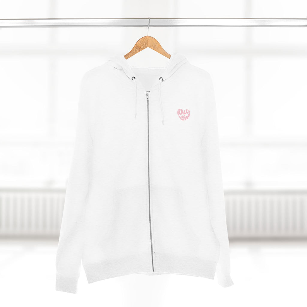 Women's Zip Hoodie — 'Rally & Love" primary logo Zip Hoodie sweatshirt