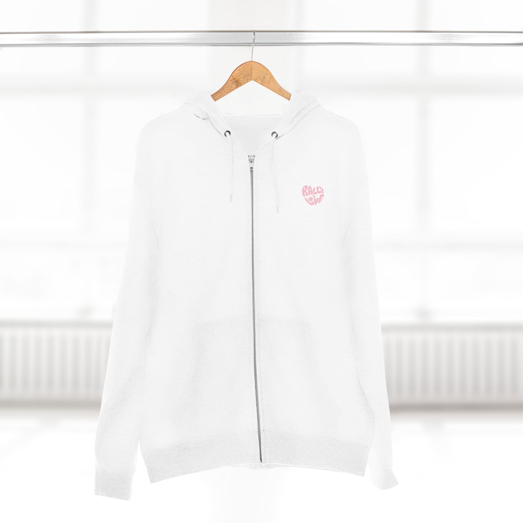 Women's Zip Hoodie — 'Rally & Love" primary logo Zip Hoodie sweatshirt