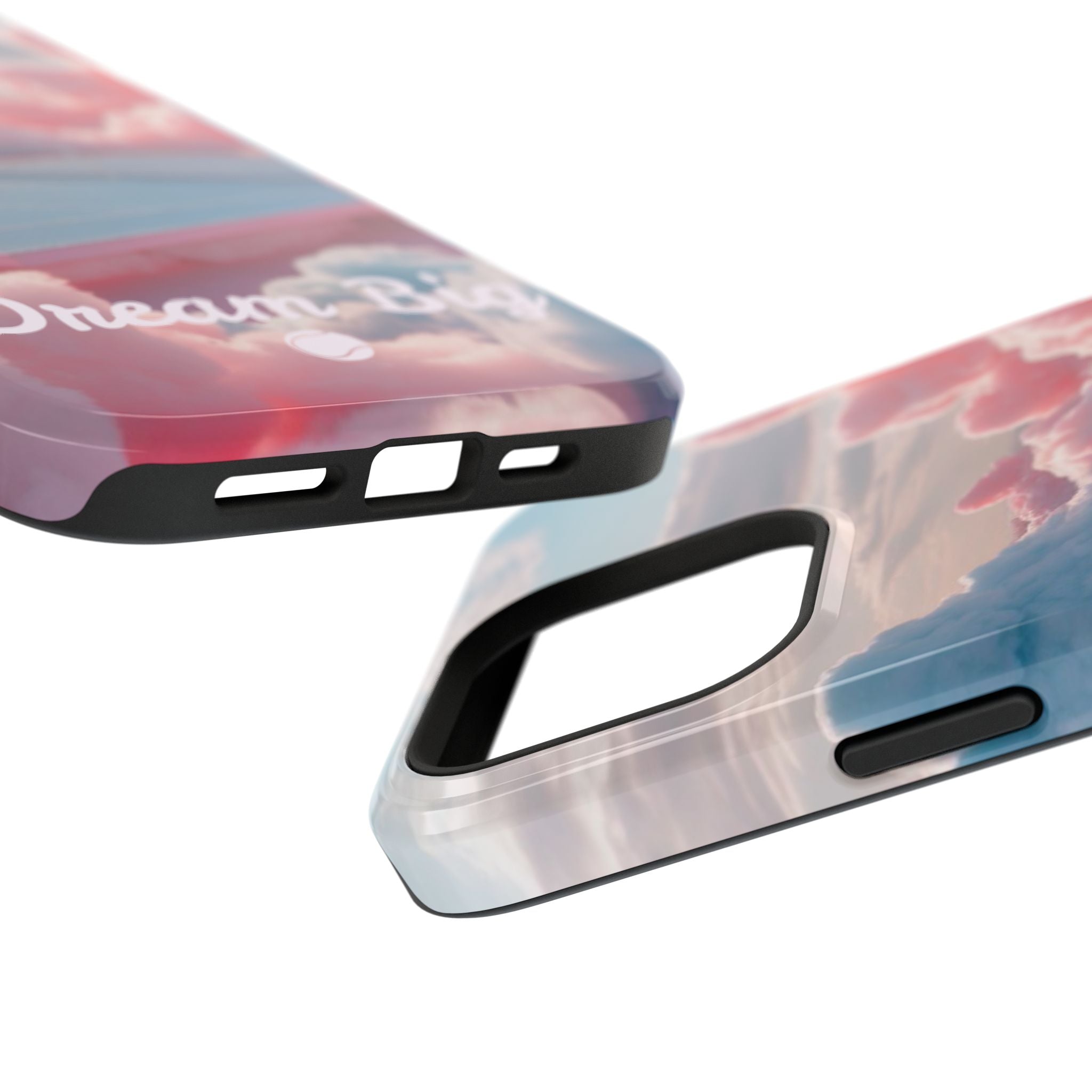 Tennis Impact-Resistant Phone Case — 'Dream Big' Pastel Cloud Tennis Court