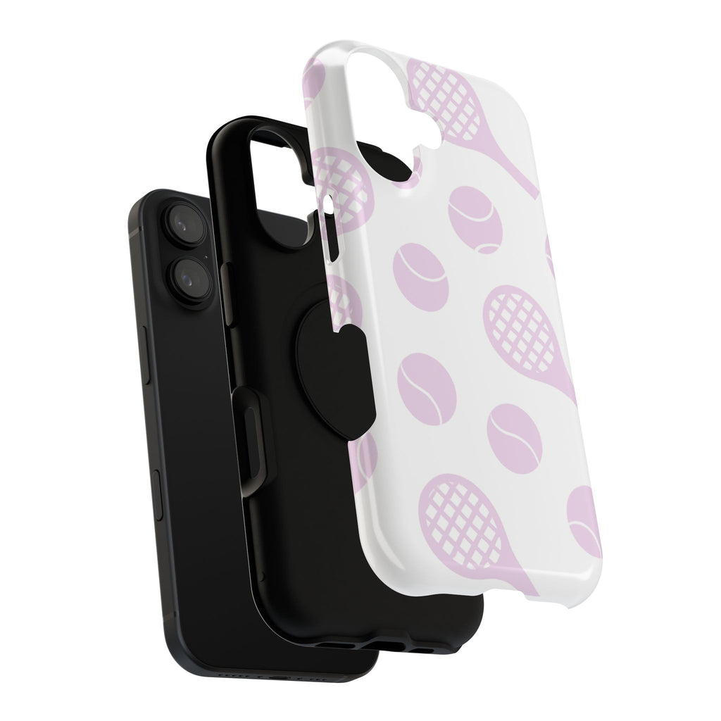 Tennis Impact-Resistant Phone Case — Pink Rackets & Balls