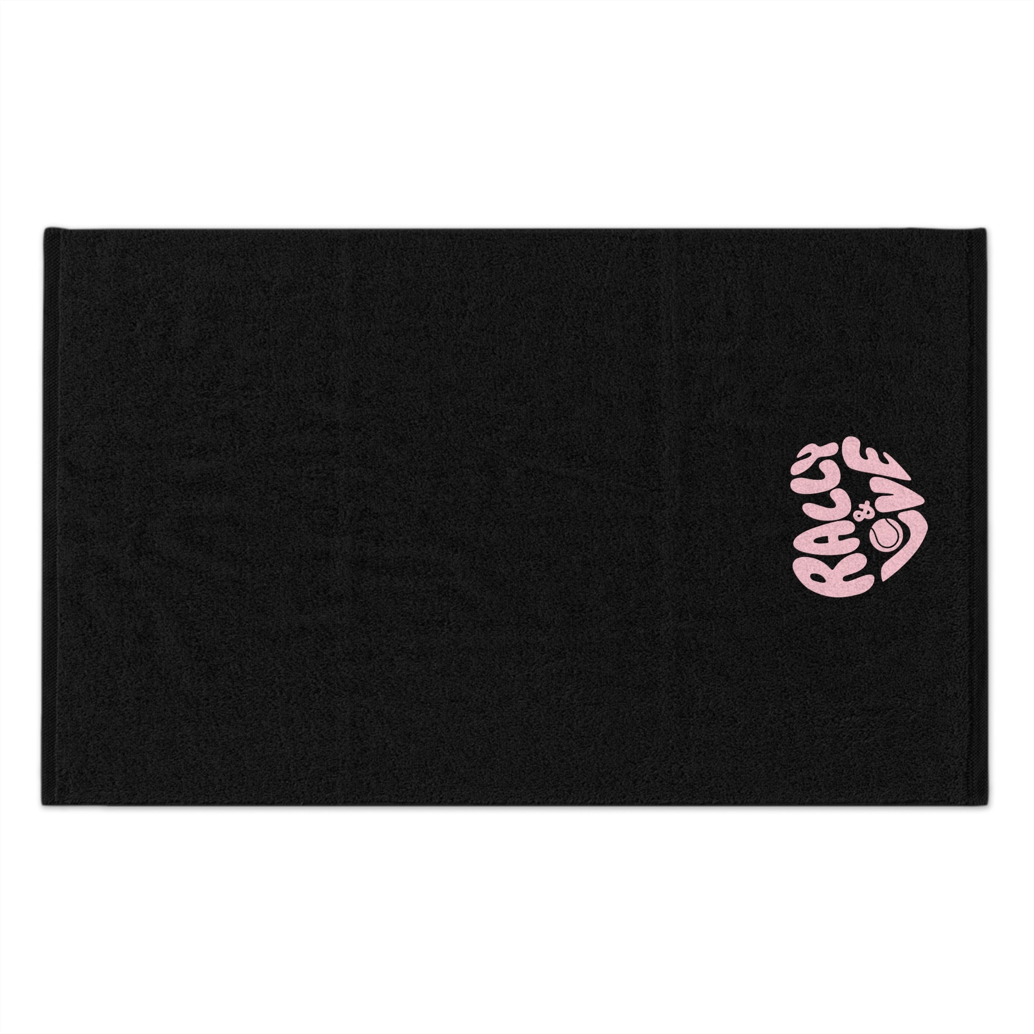 Rally Towel, 11x18 - "Rally & Love" Black/pink logo