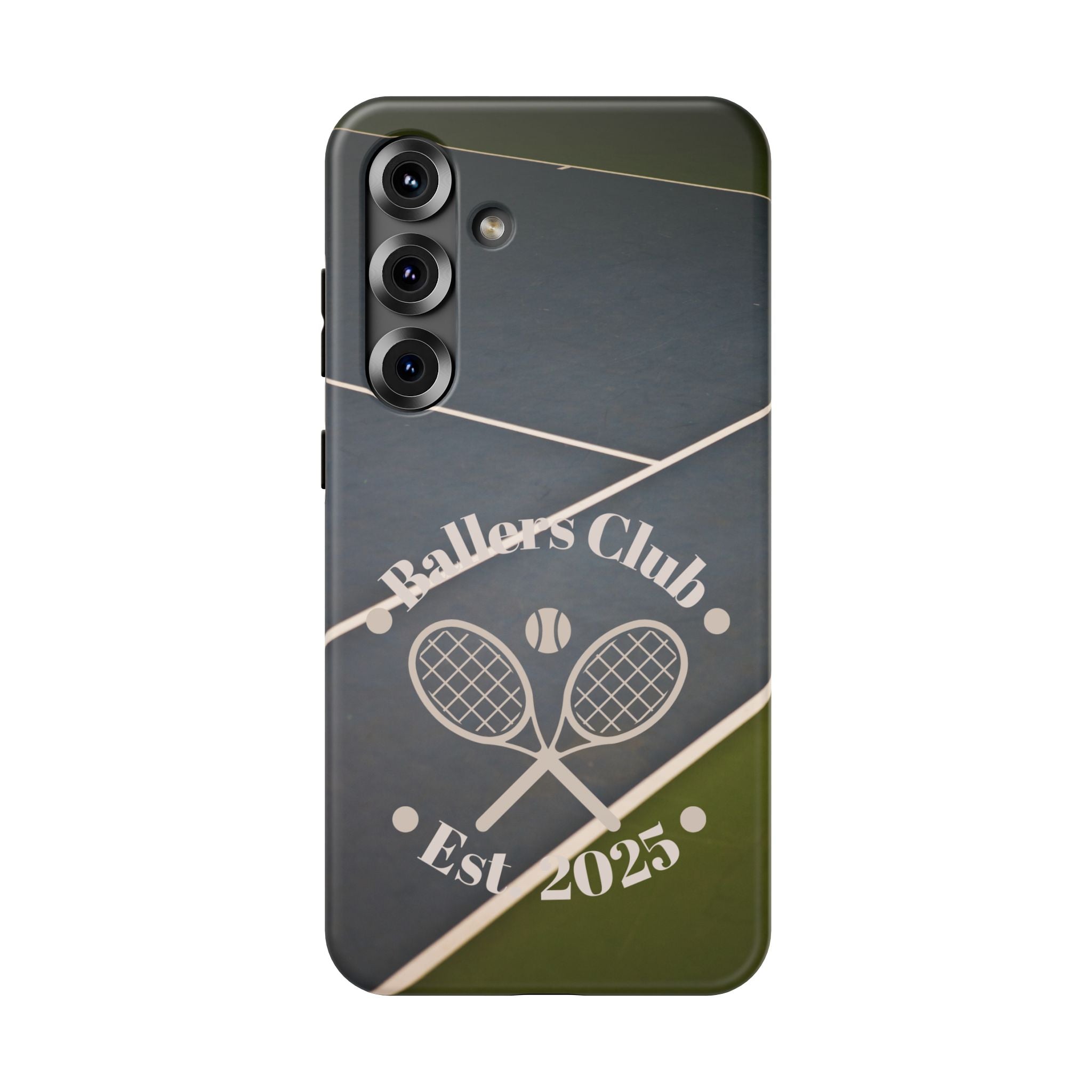 Tennis Impact-Resistant Phone Case — 'Ballers Club Est. 2025' Protective Cover