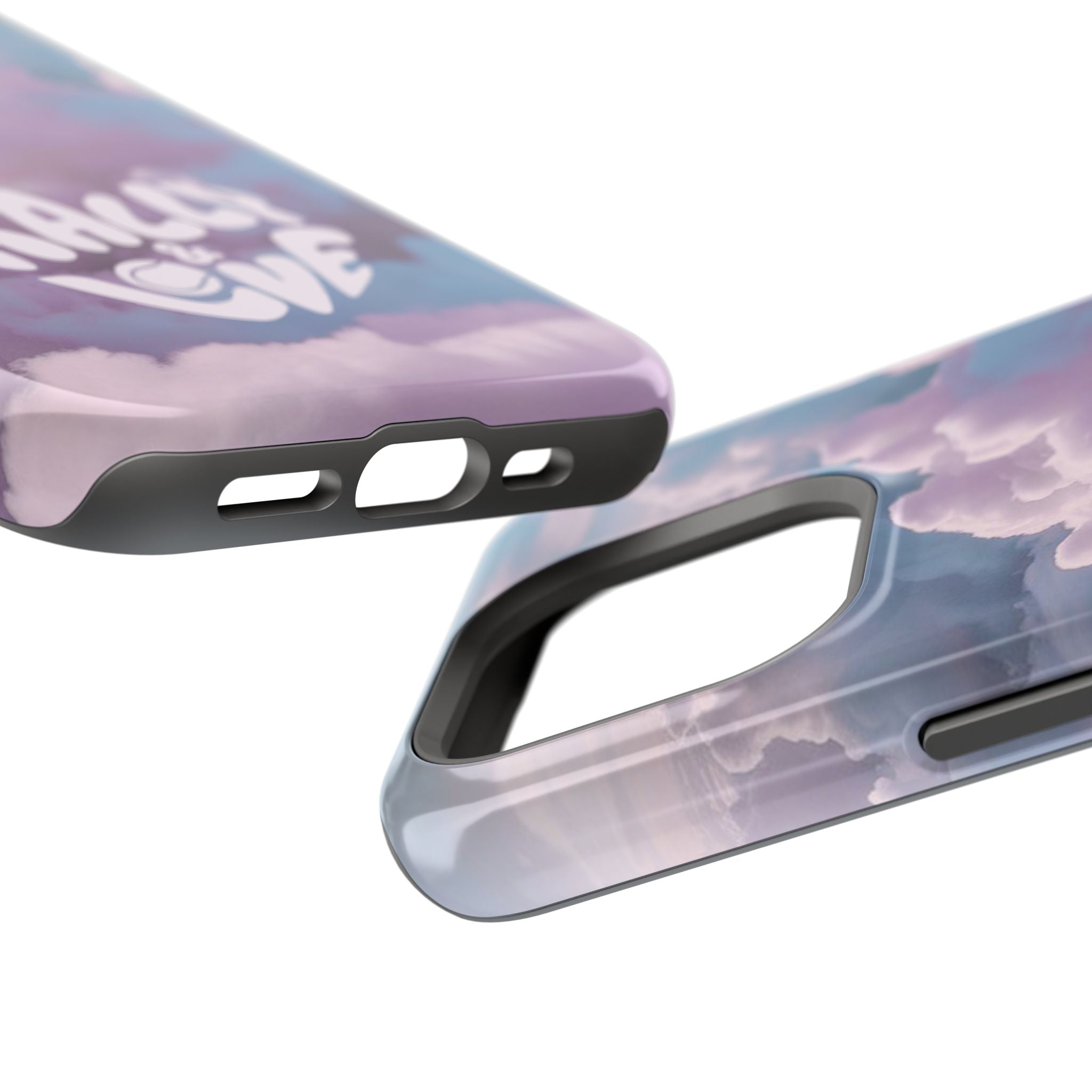 Impact-Resistant Phone Case — "Rally & Love" Clouds/Love in the Air
