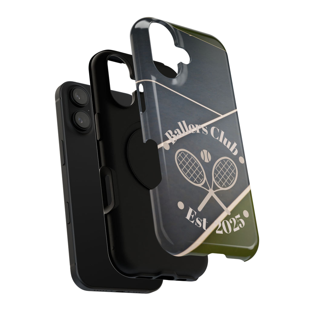 Tennis Impact-Resistant Phone Case — 'Ballers Club Est. 2025' Protective Cover