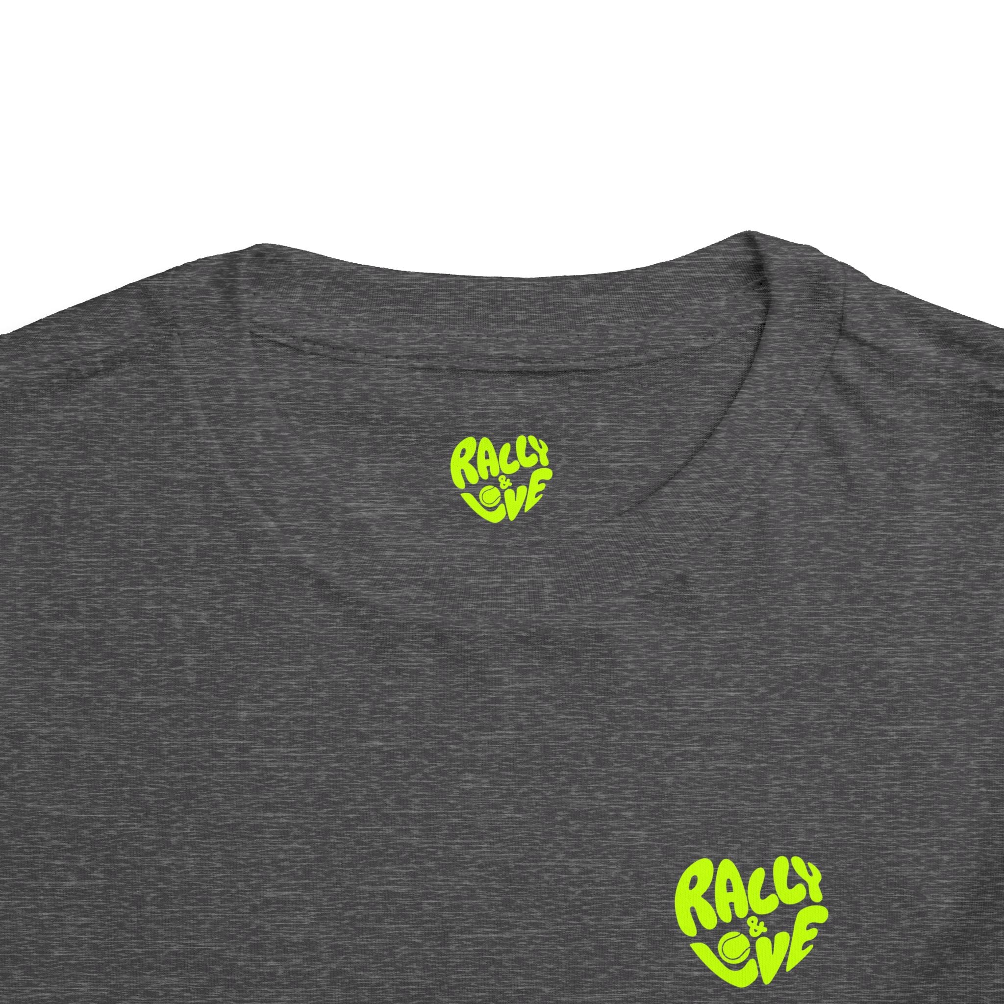 Boy Toddler Junior's Tee — 'Rally & Love' Heart Graphic T-Shirt (neon)