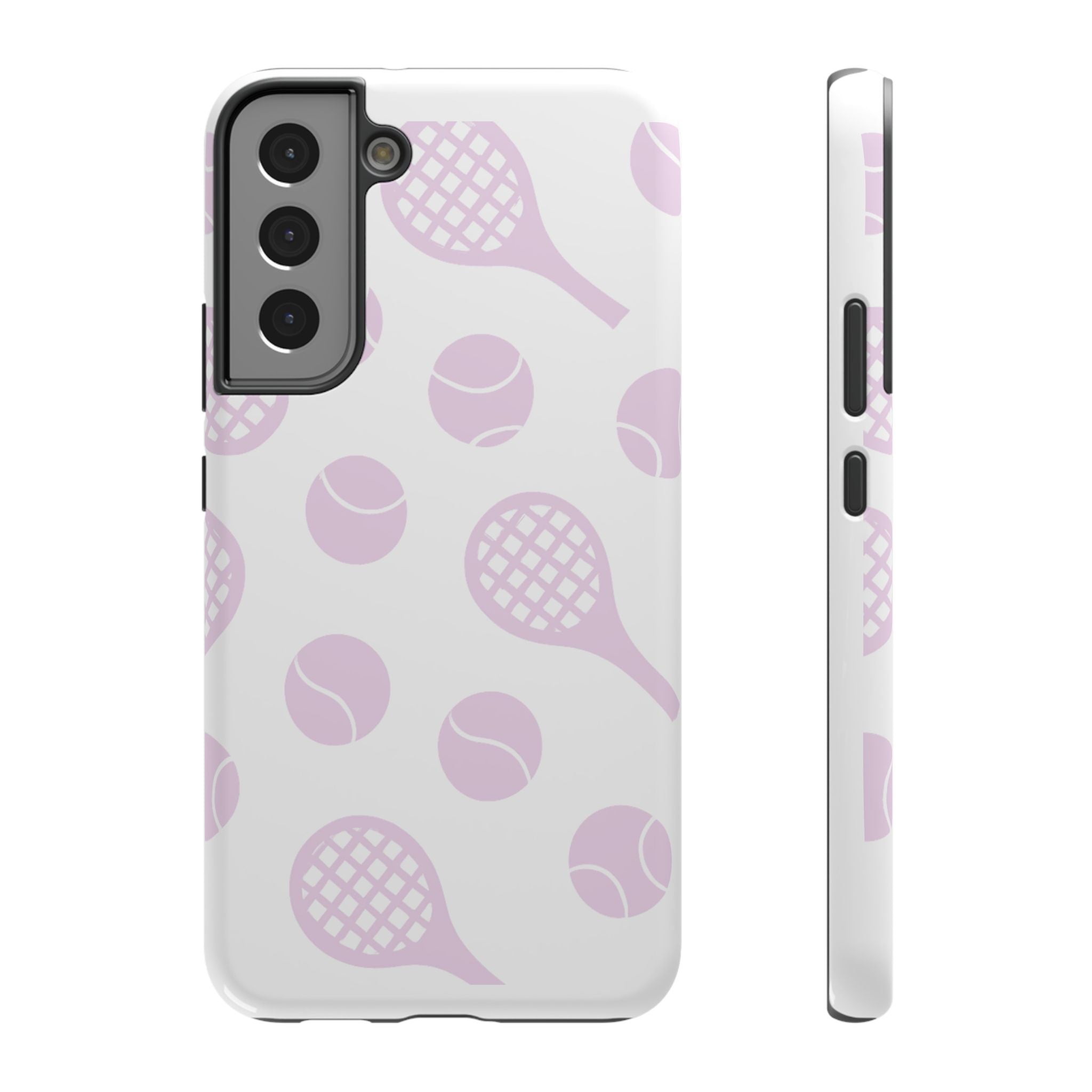 Tennis Impact-Resistant Phone Case — Pink Rackets & Balls