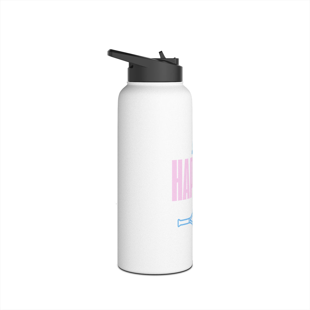 Tennis Water Bottle 18oz/32oz — 'Sip Happens' Stainless Steel Sports Bottle