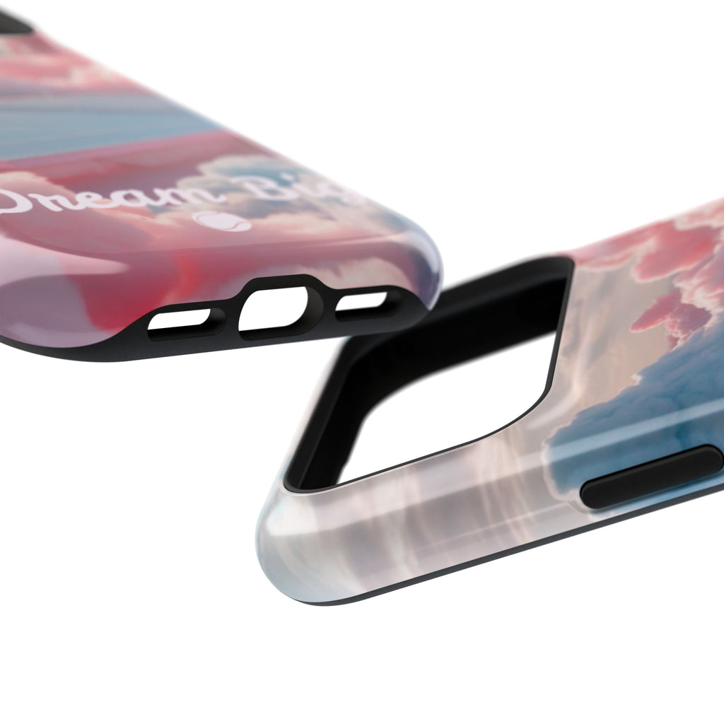 Tennis Impact-Resistant Phone Case — 'Dream Big' Pastel Cloud Tennis Court