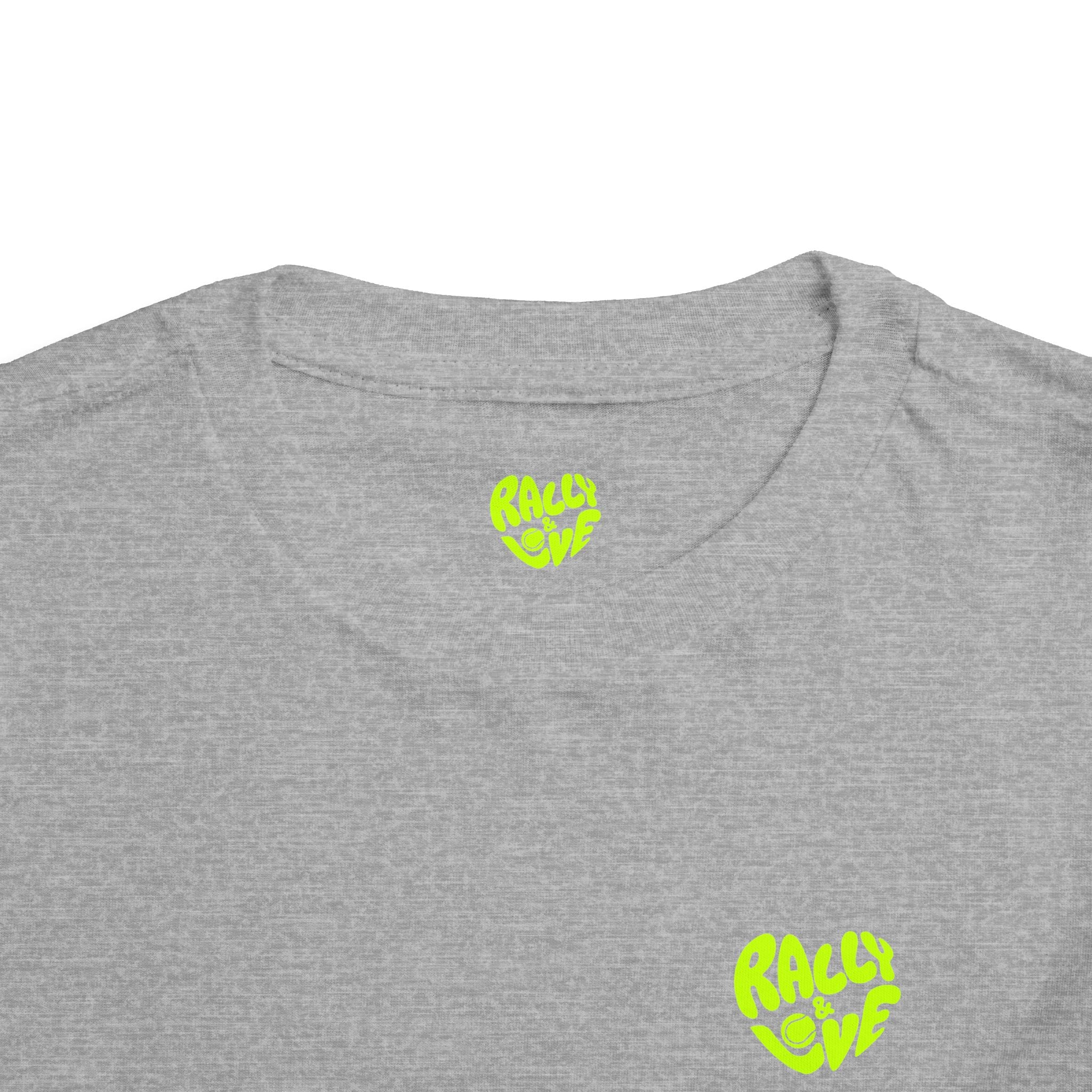 Boy Toddler Junior's Tee — 'Rally & Love' Heart Graphic T-Shirt (neon)