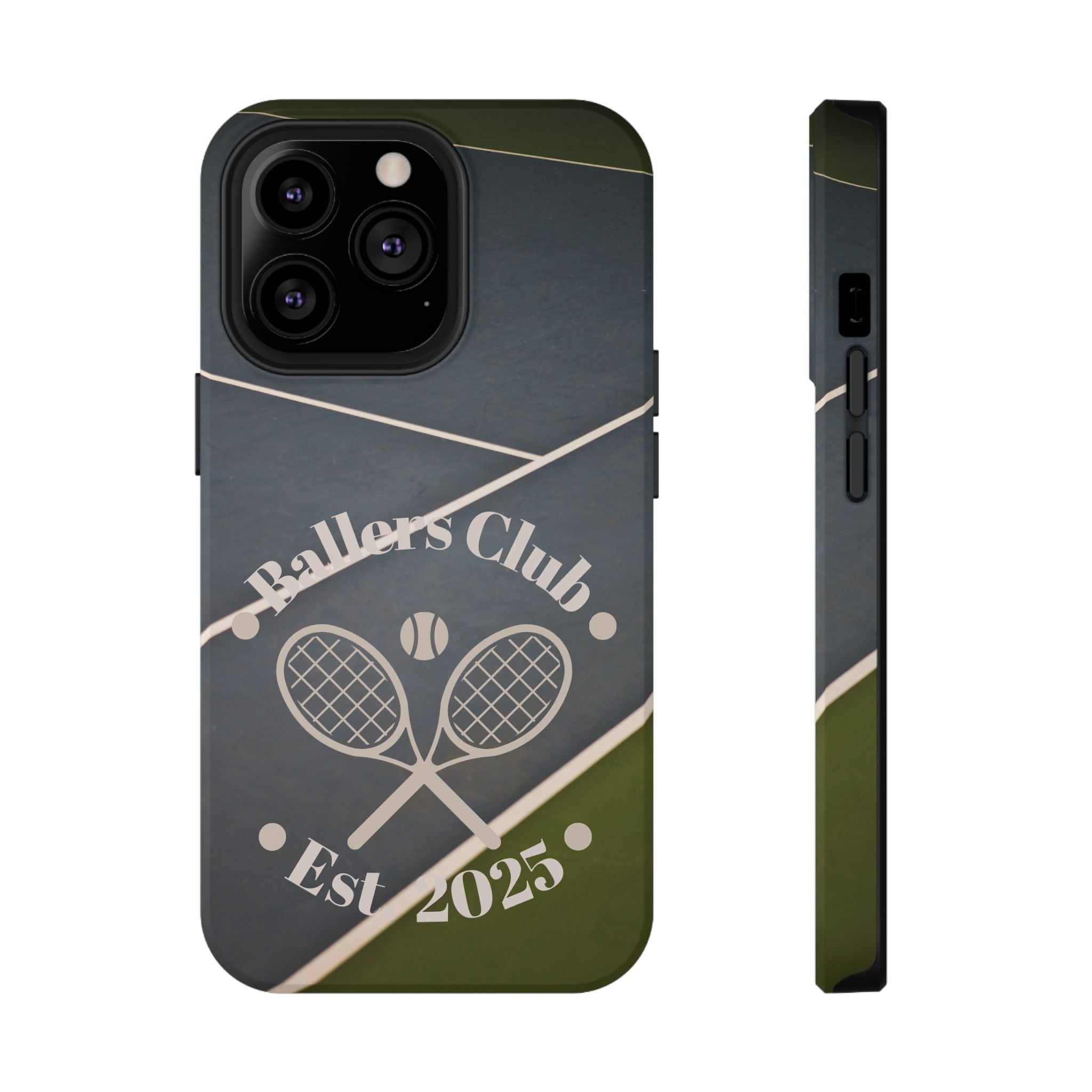 Tennis Impact-Resistant Phone Case — 'Ballers Club Est. 2025' Protective Cover