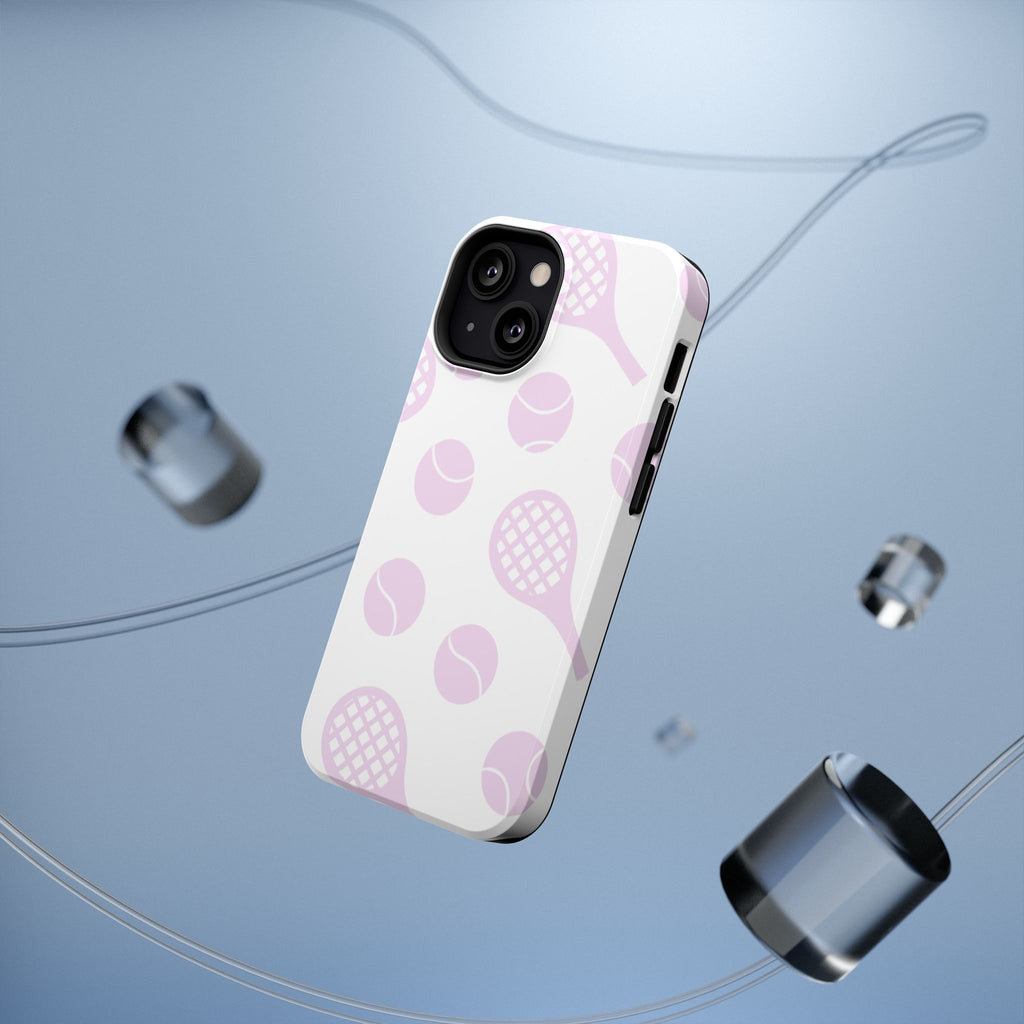 Tennis Impact-Resistant Phone Case — Pink Rackets & Balls