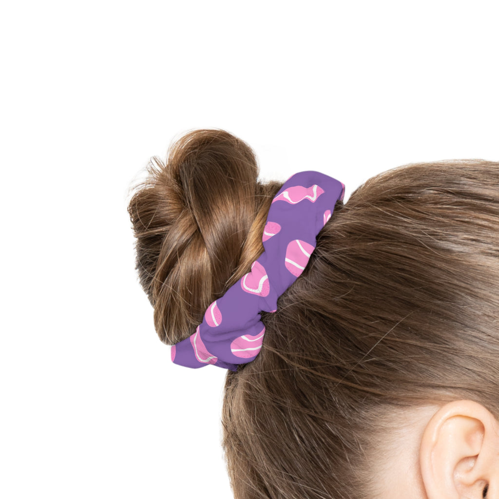 Purple & Pink Hair Accessory — Tennis Ball Scrunchie