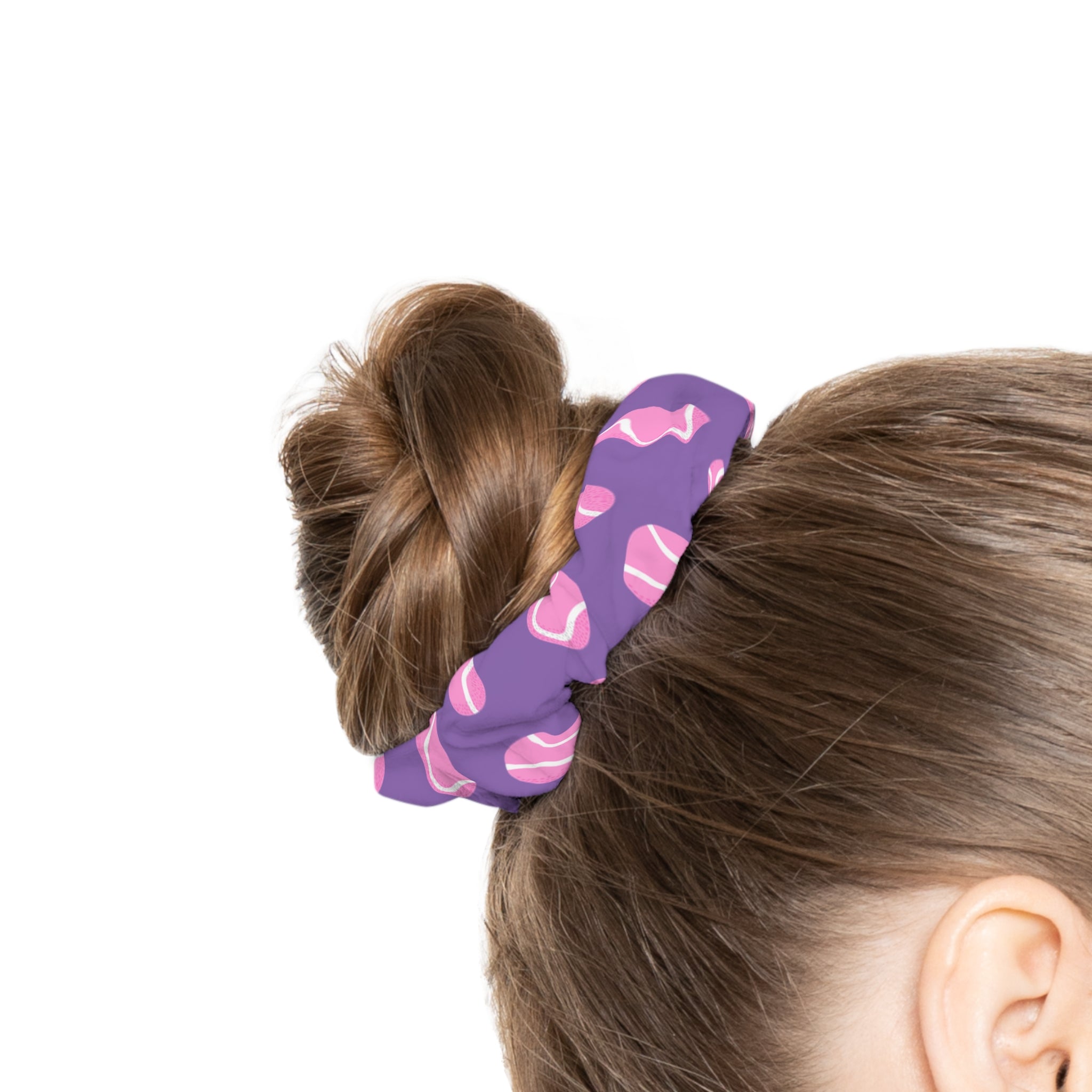 Purple & Pink Hair Accessory — Tennis Ball Scrunchie