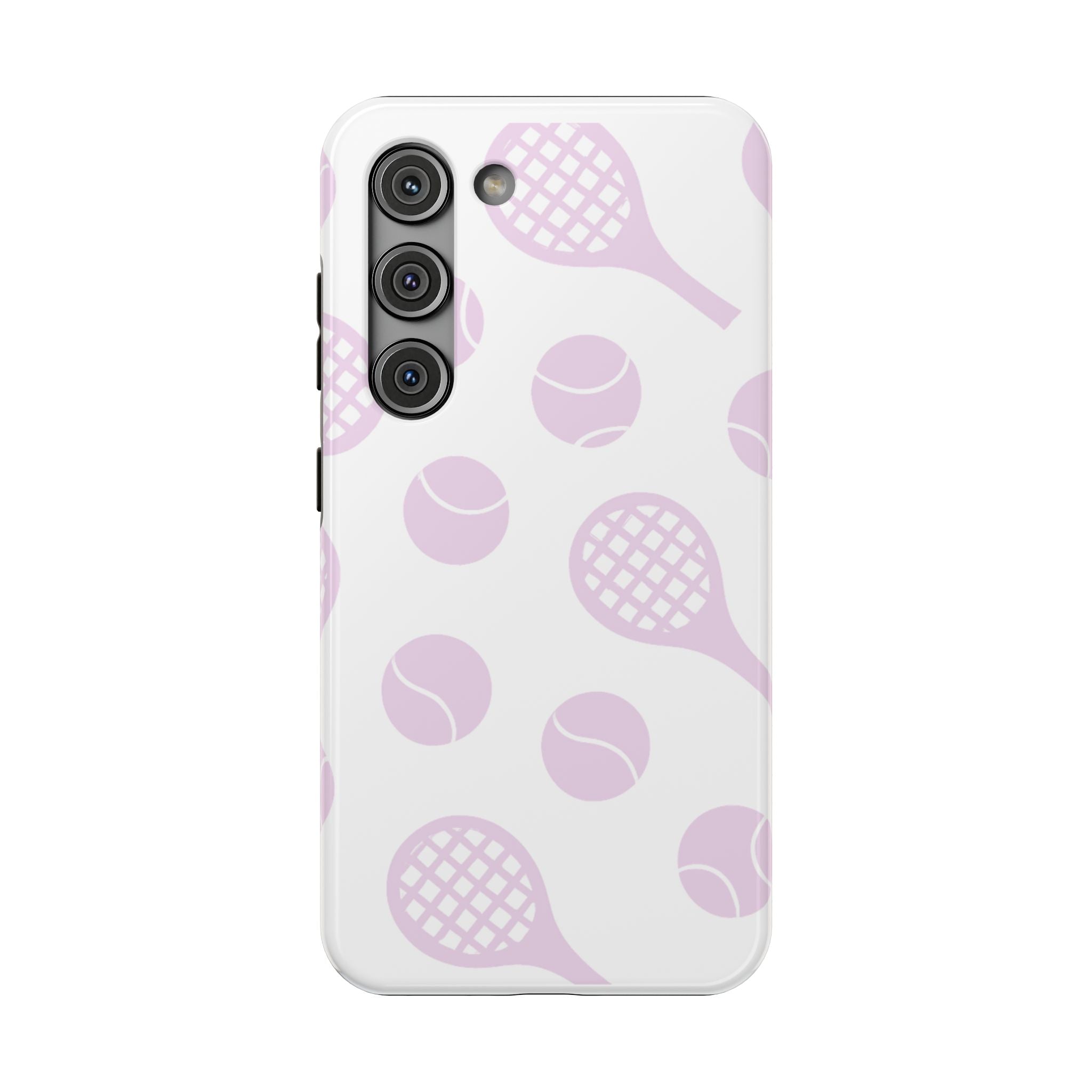 Tennis Impact-Resistant Phone Case — Pink Rackets & Balls