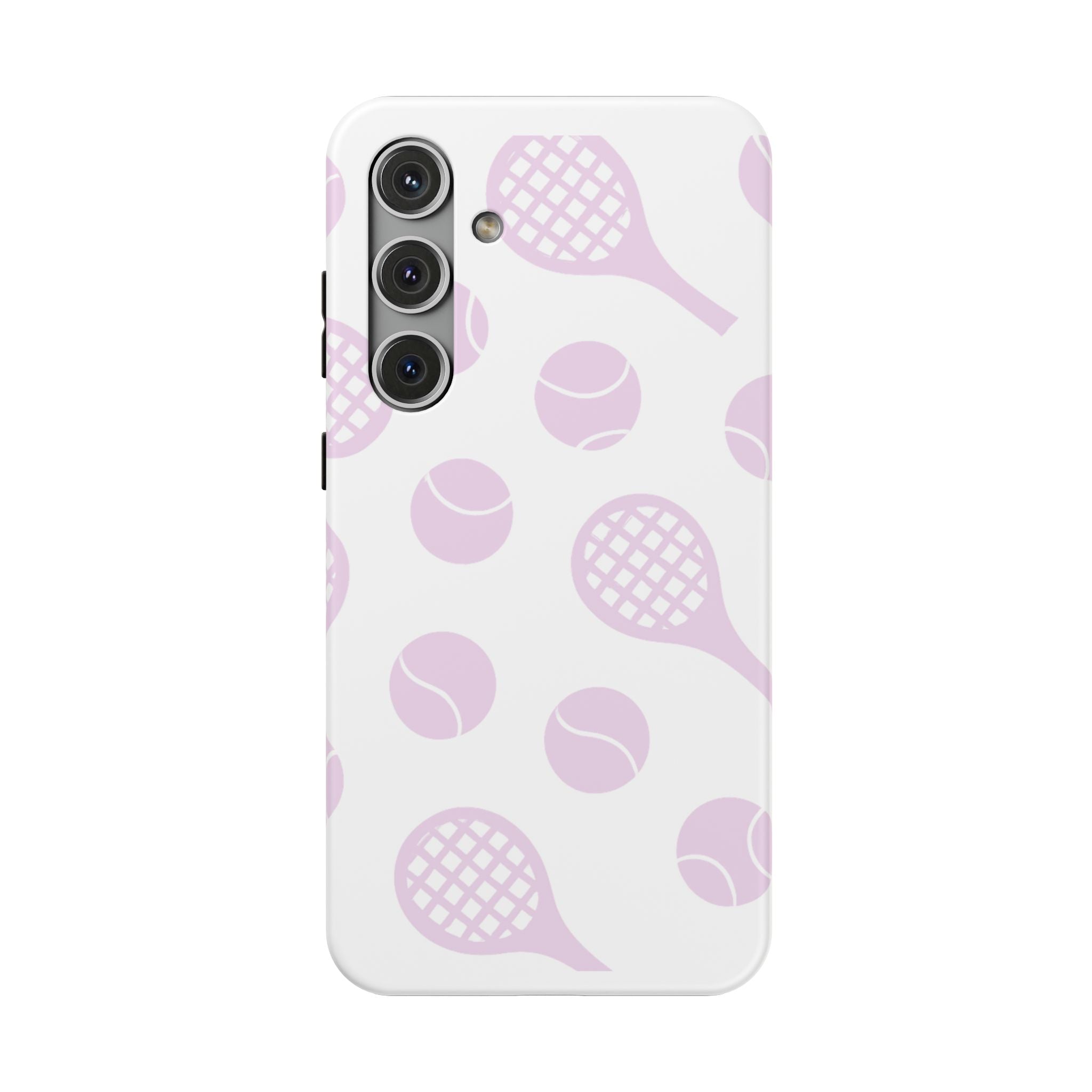 Tennis Impact-Resistant Phone Case — Pink Rackets & Balls