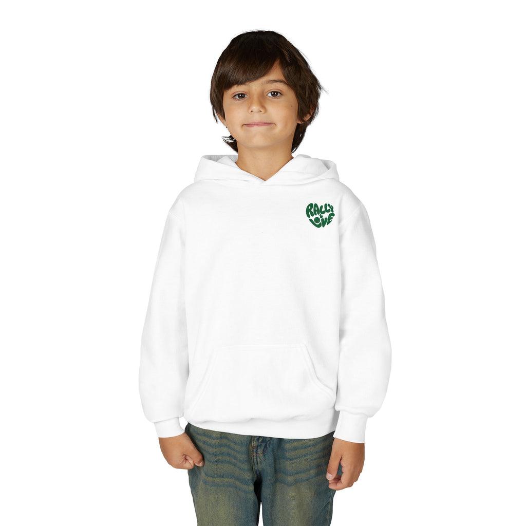 Boy's Junior Hoodie sweatshirt — “Let’s Go” Tennis Graphic Sweatshirt (Green)
