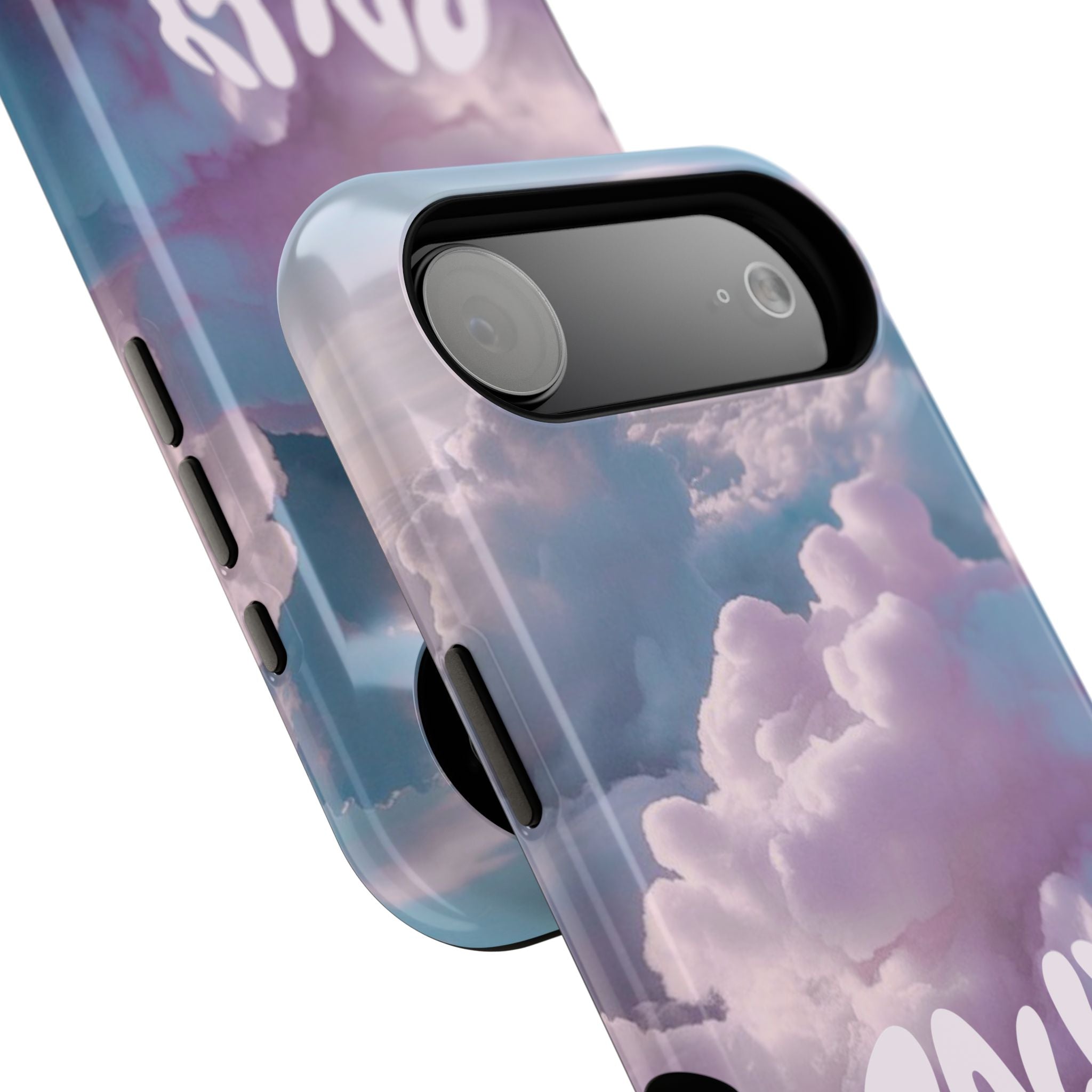 Impact-Resistant Phone Case — "Rally & Love" Clouds/Love in the Air