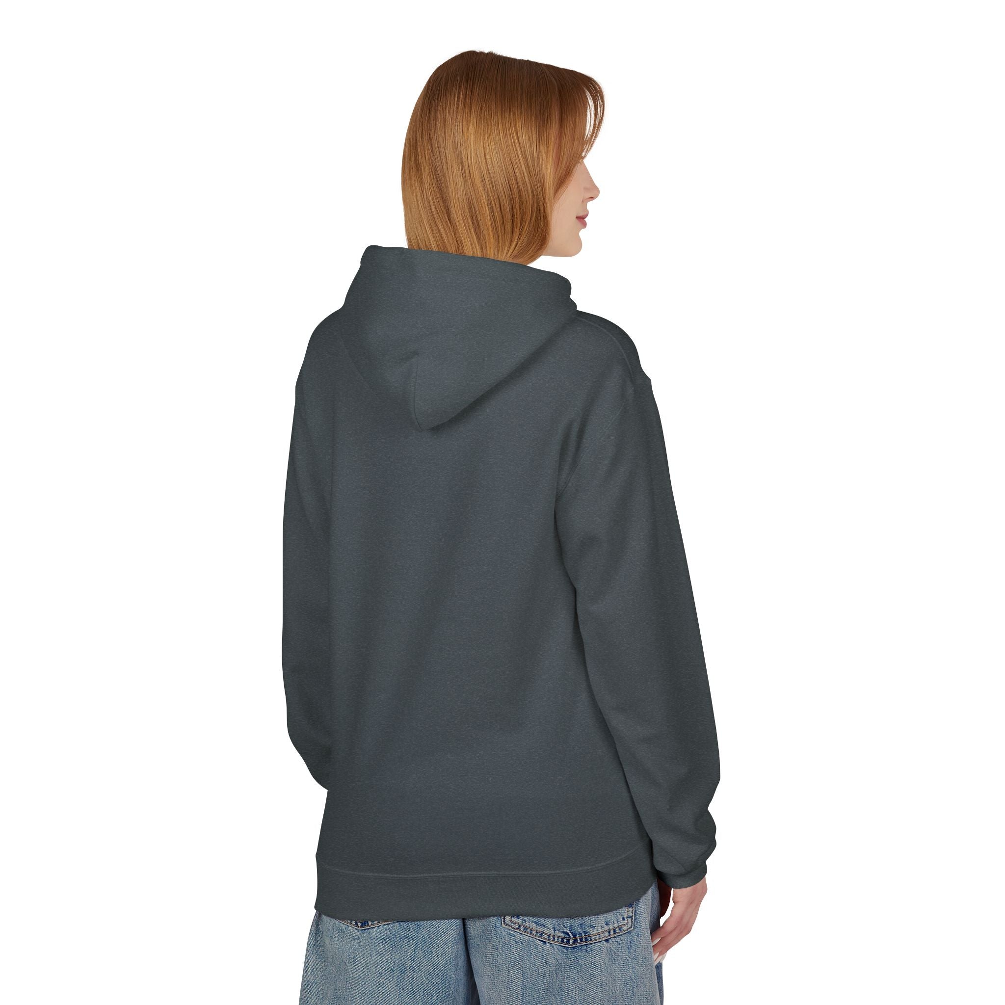 Women's Softstyle Fleece Hoodie sweatshirt - 'Rally & Love' logo, minimalist (pink)