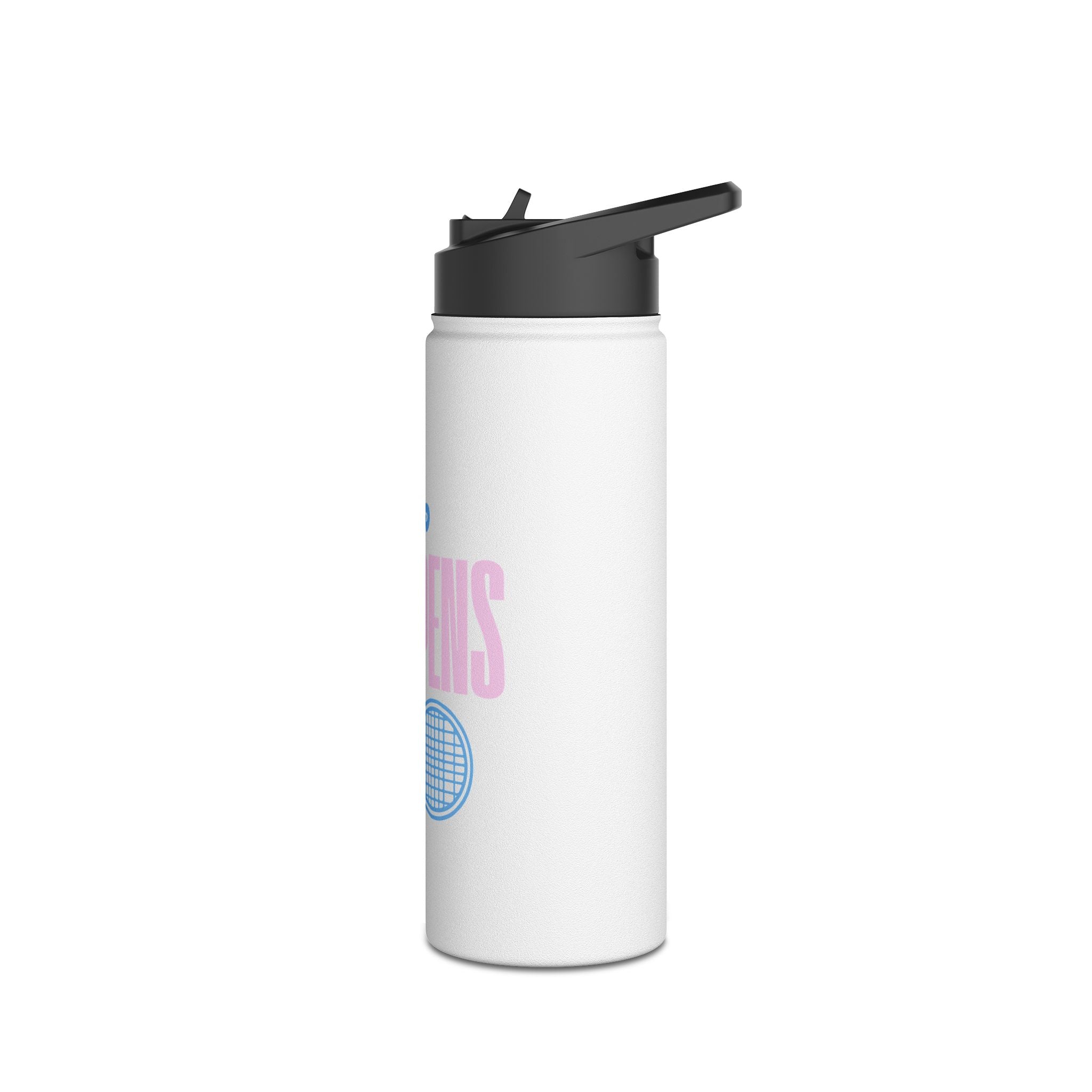 Tennis Water Bottle 18oz/32oz — 'Sip Happens' Stainless Steel Sports Bottle