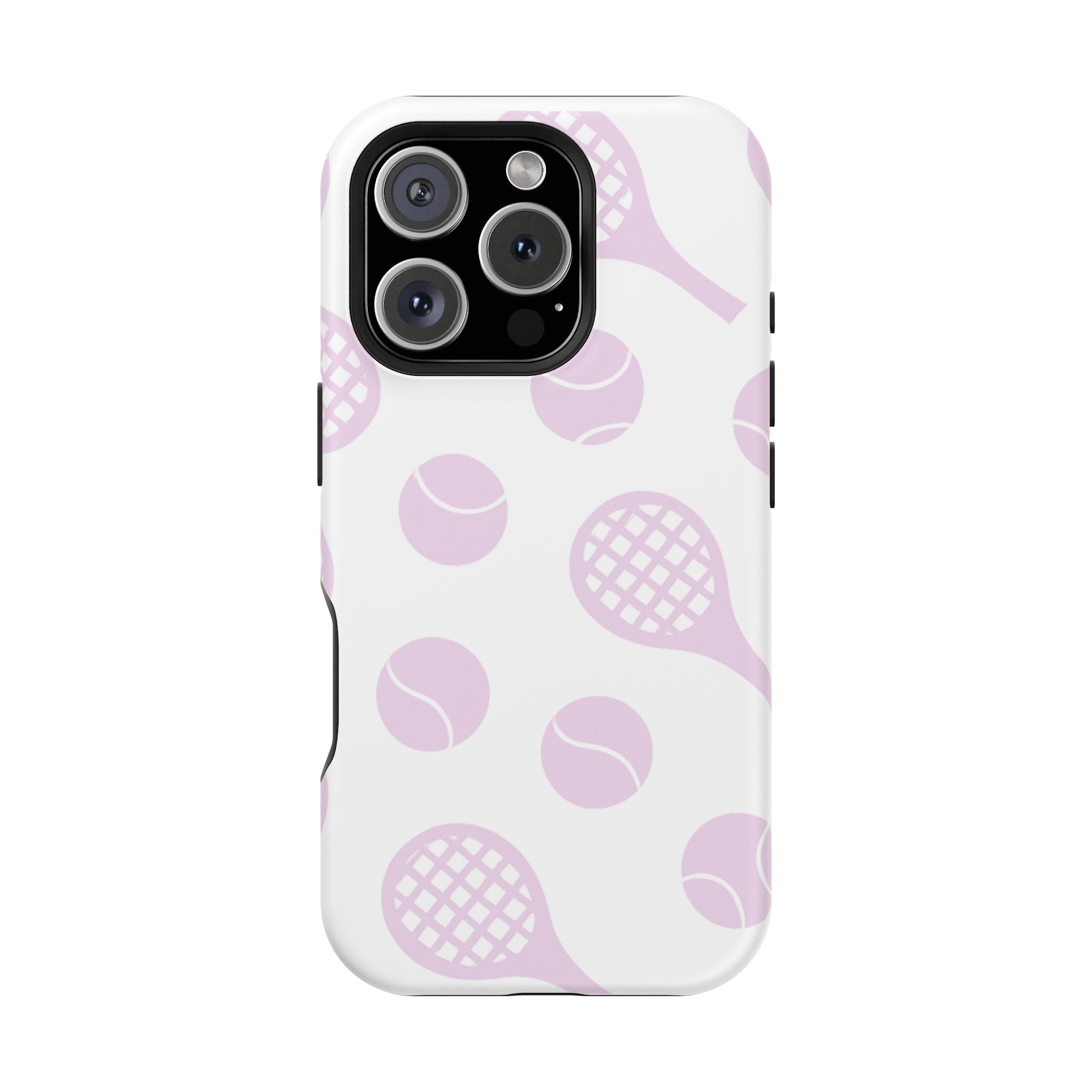 Tennis Impact-Resistant Phone Case — Pink Rackets & Balls