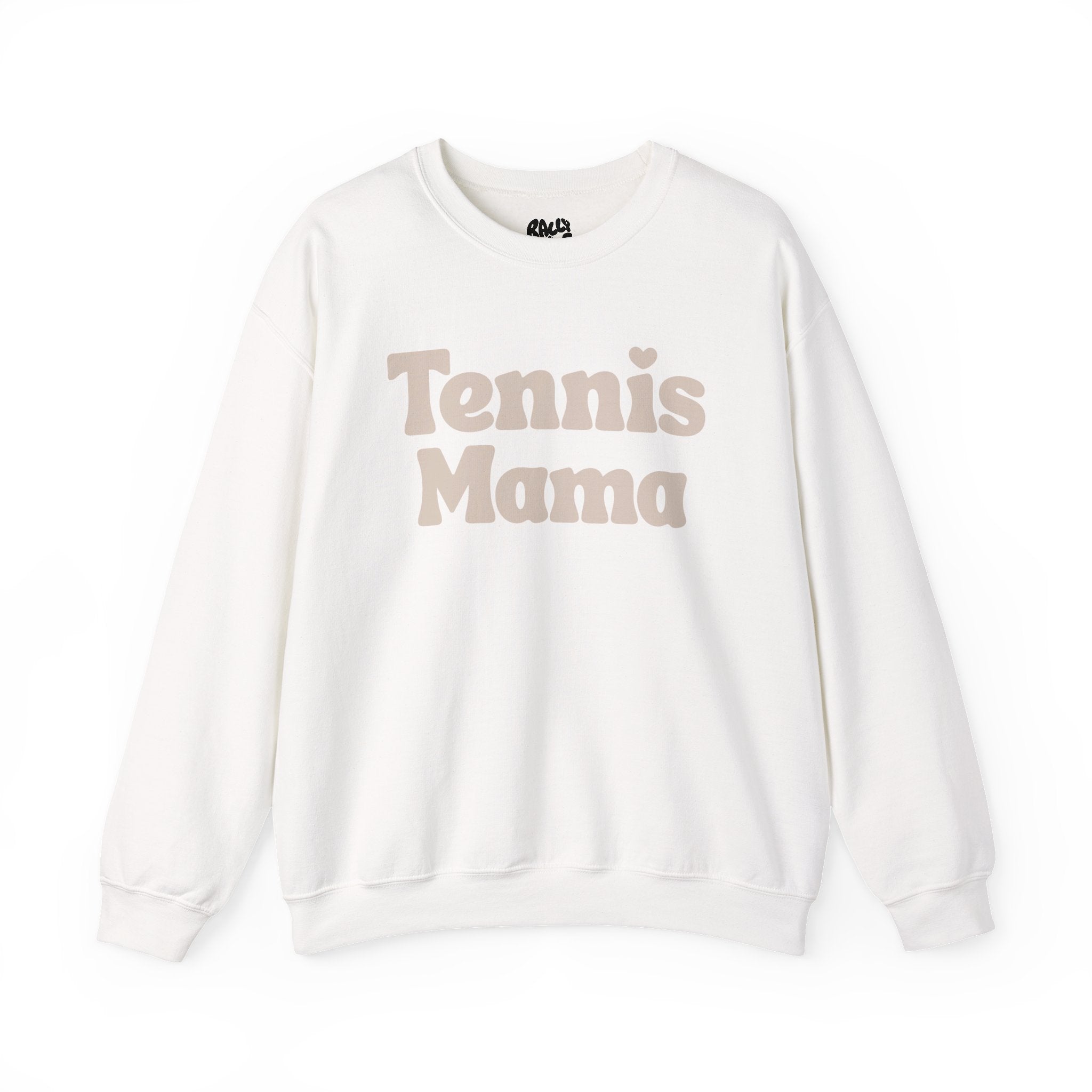 Women's Crewneck Sweatshirt - 'Tennis mama' tennis sweatshirt (tan)
