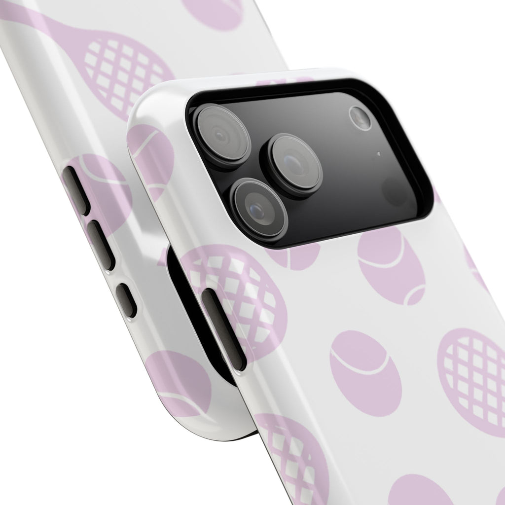 Tennis Impact-Resistant Phone Case — Pink Rackets & Balls