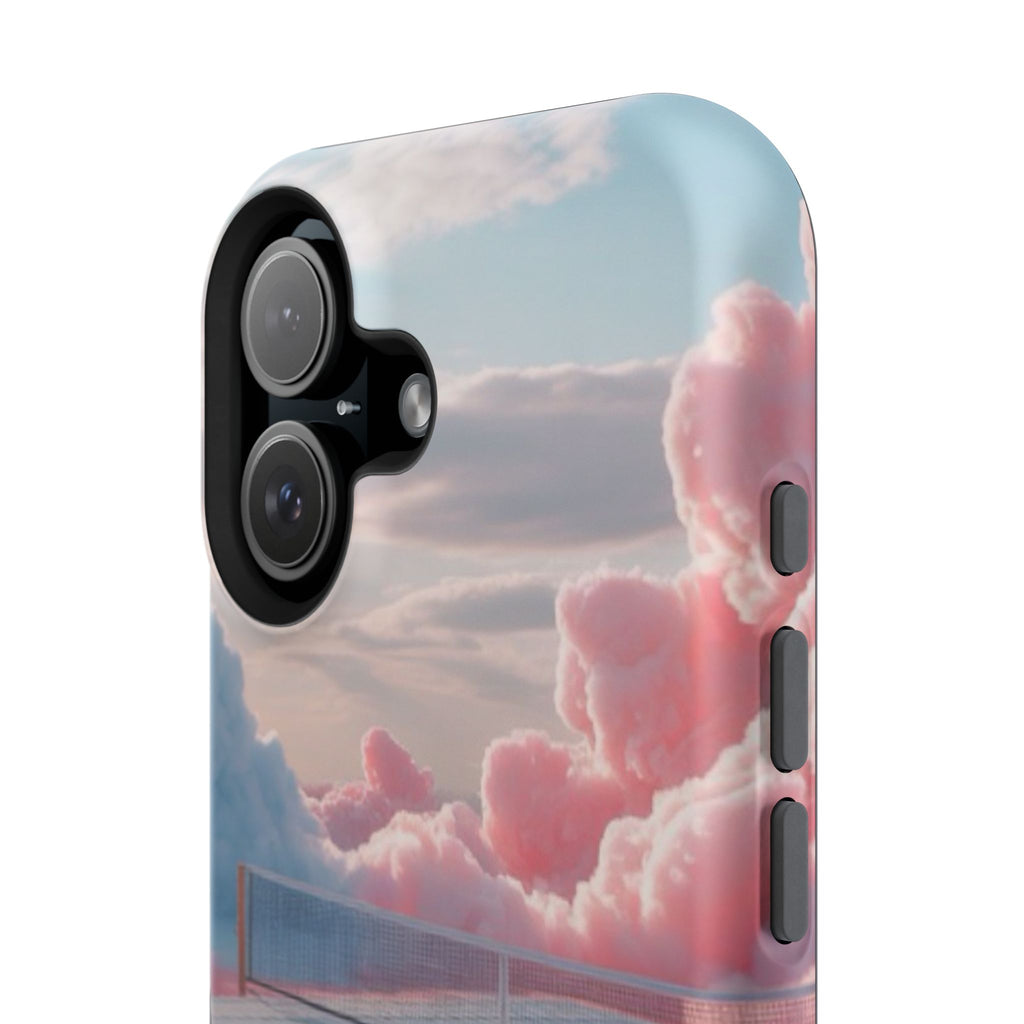 Tennis Impact-Resistant Phone Case — 'Dream Big' Pastel Cloud Tennis Court