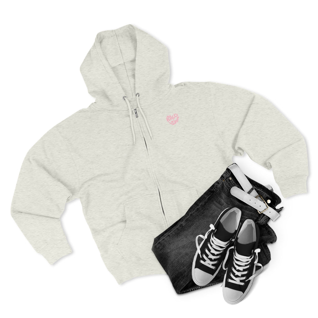 Women's Zip Hoodie — 'Rally & Love" primary logo Zip Hoodie sweatshirt