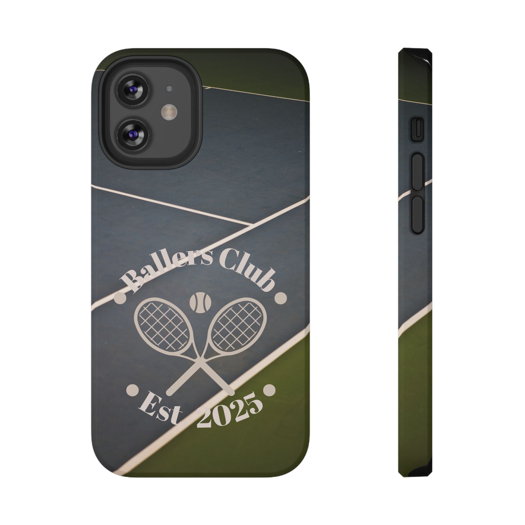 Tennis Impact-Resistant Phone Case — 'Ballers Club Est. 2025' Protective Cover