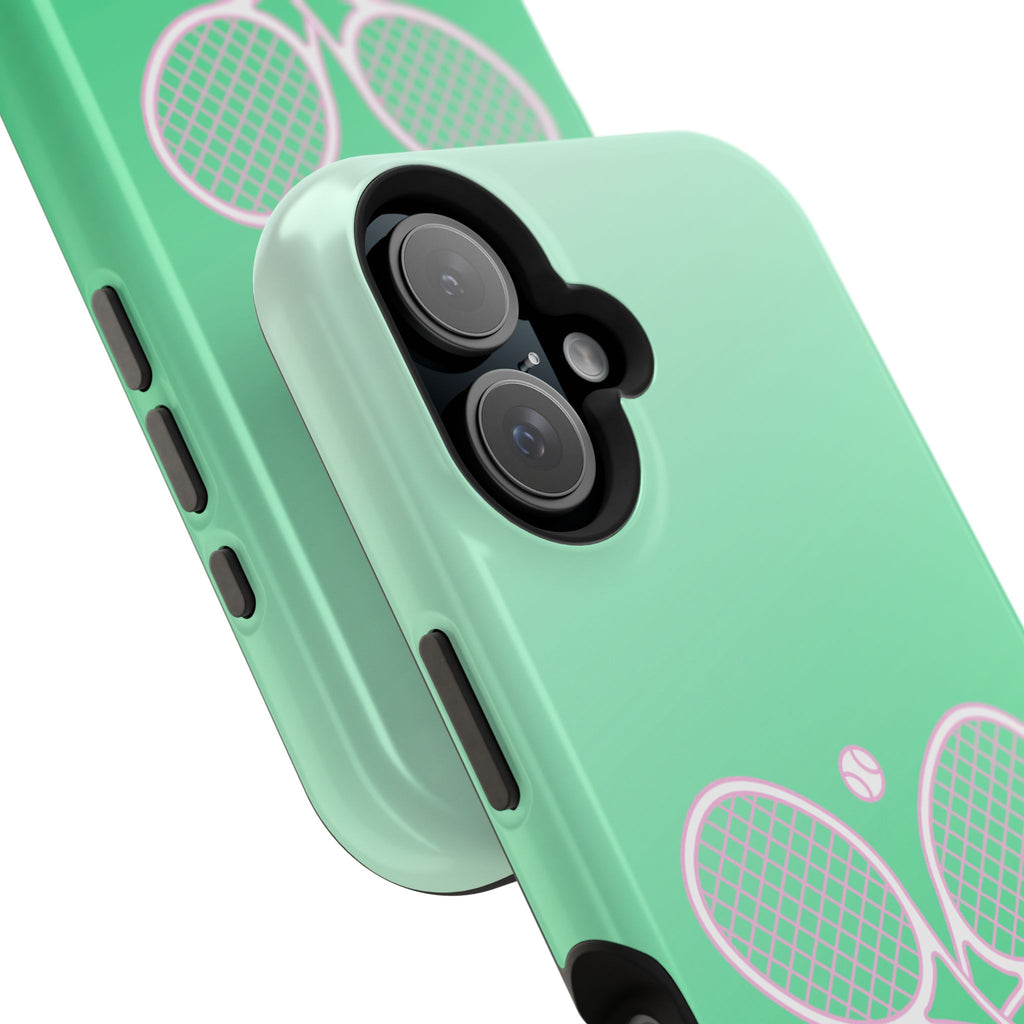 Tennis Impact-Resistant Phone Case — 'Forty Love', Green Gradient