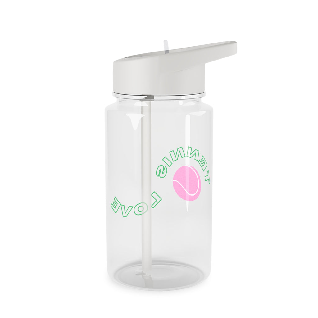 Juniors Water Bottle, 16.9oz — 'Tennis love' Pink Tennis Ball Design