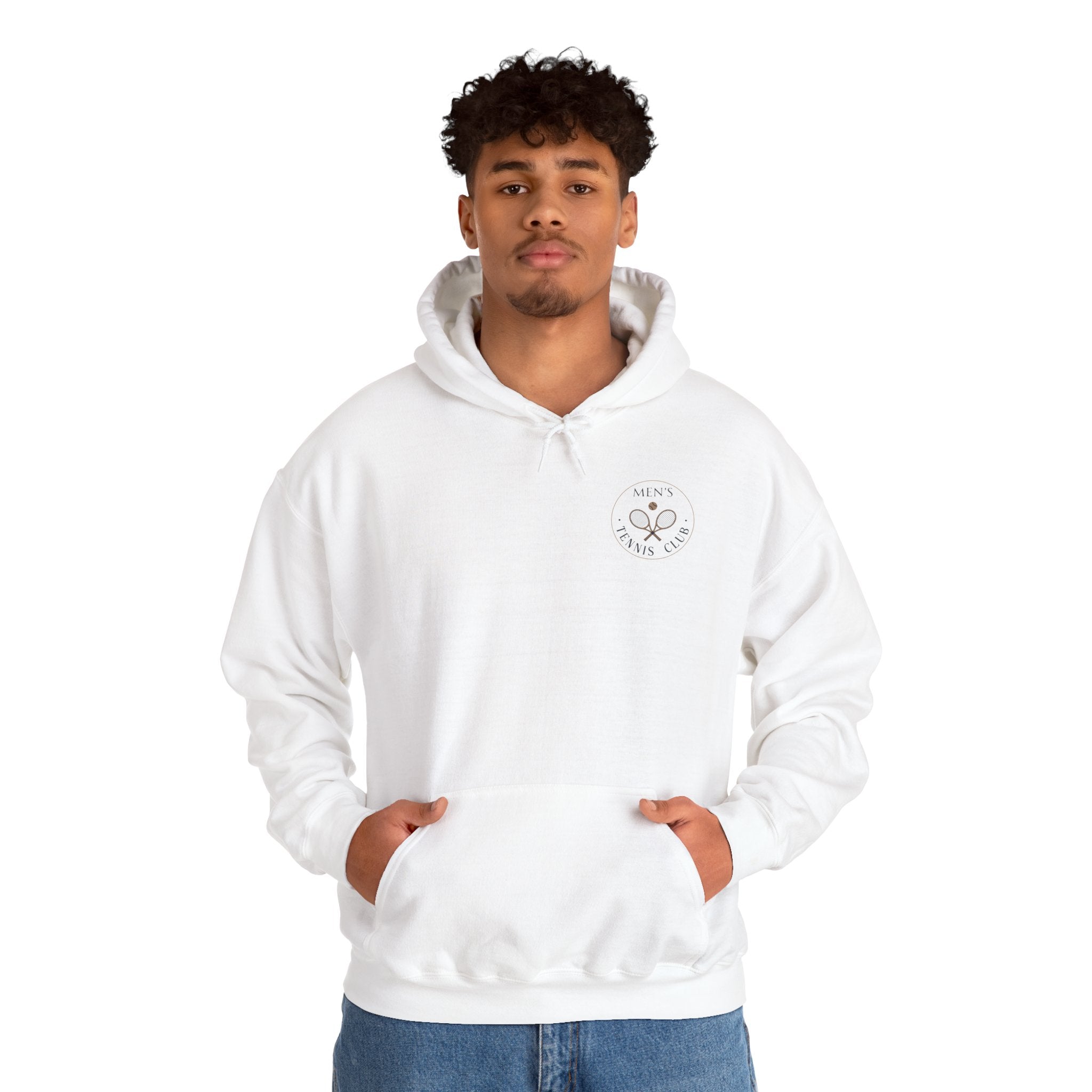 Men's Hoodie Sweatshirt — 'Men's Tennis Club' Minimal Tennis Graphic Pullover