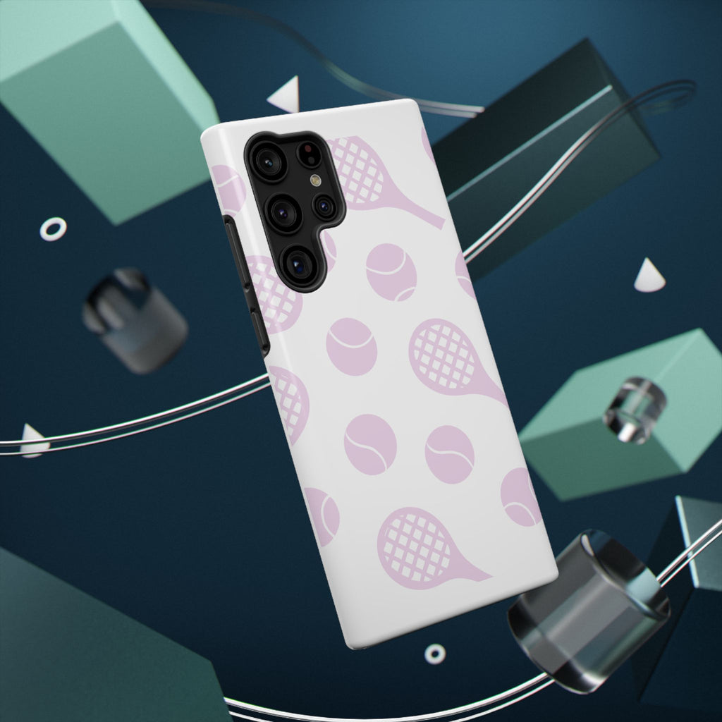 Tennis Impact-Resistant Phone Case — Pink Rackets & Balls