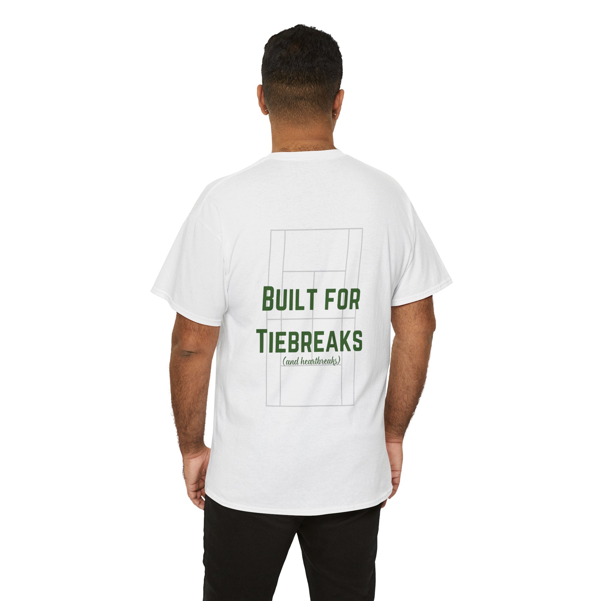 Men's T-Shirt — 'Built for Tiebreaks' Tennis Graphic Tee (dark green)