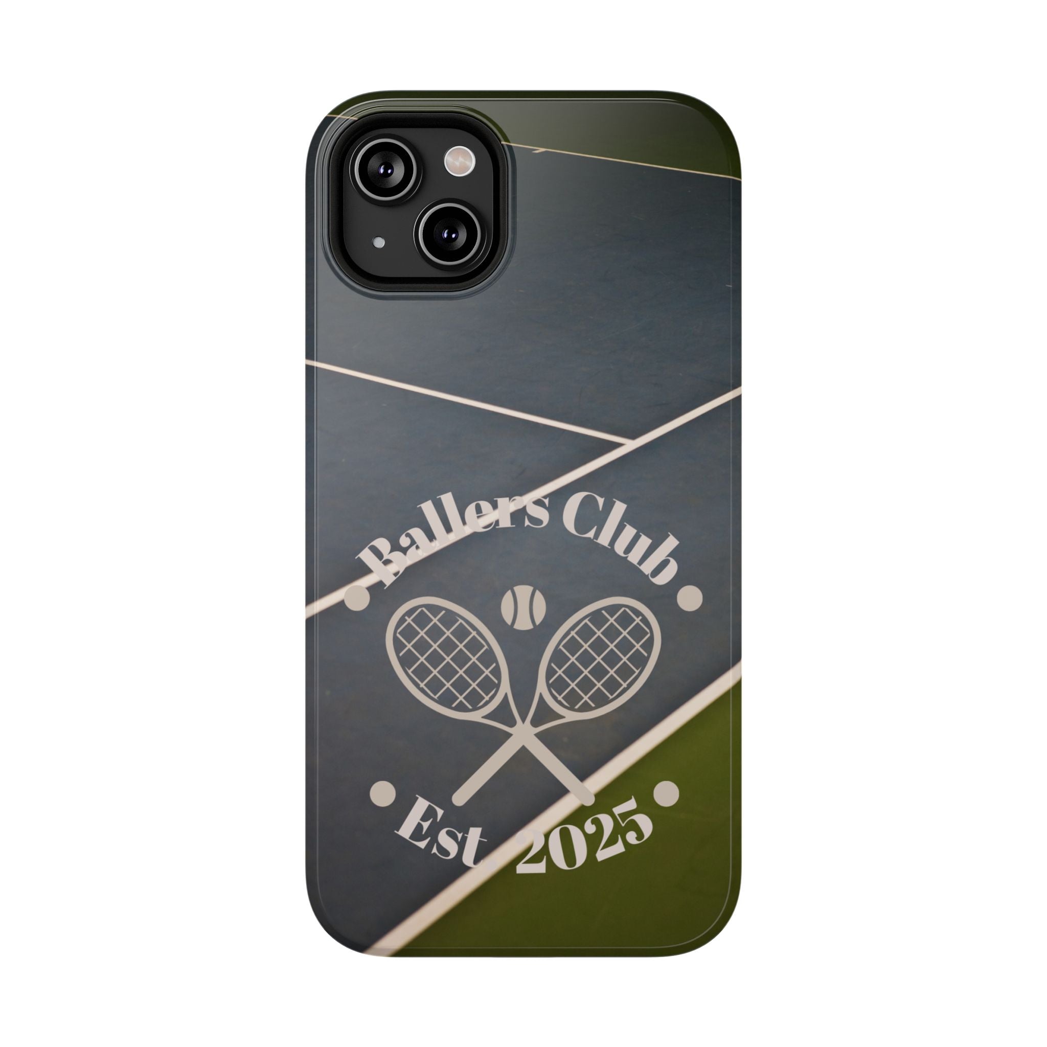 Tennis Impact-Resistant Phone Case — 'Ballers Club Est. 2025' Protective Cover