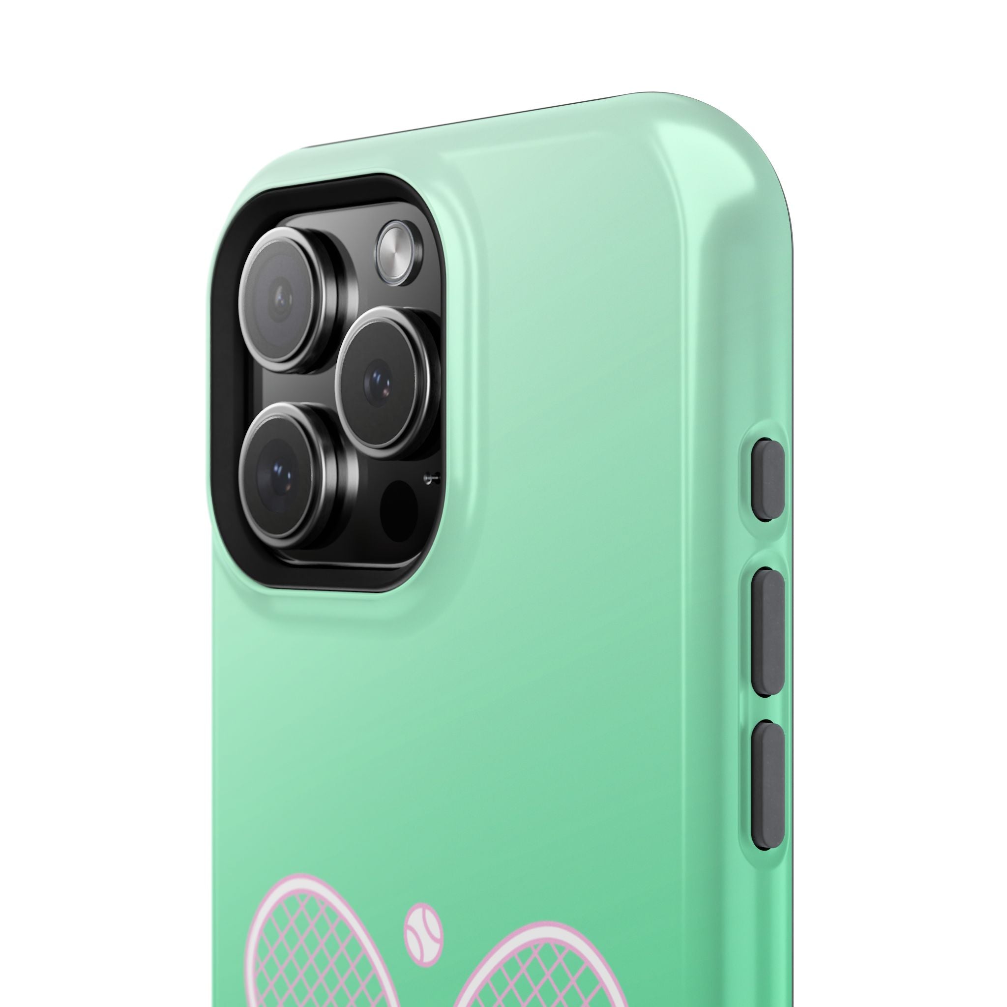 Tennis Impact-Resistant Phone Case — 'Forty Love', Green Gradient