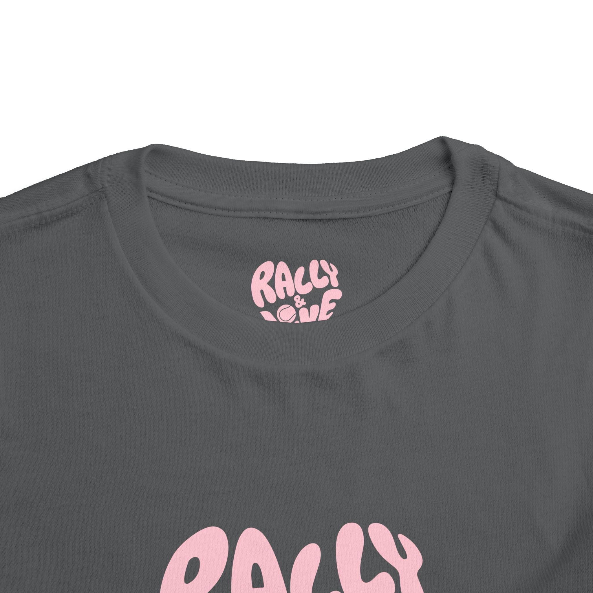 Girl's Toddler Junior Tee — 'Rally & Love' Heart logo T-Shirt (pink)