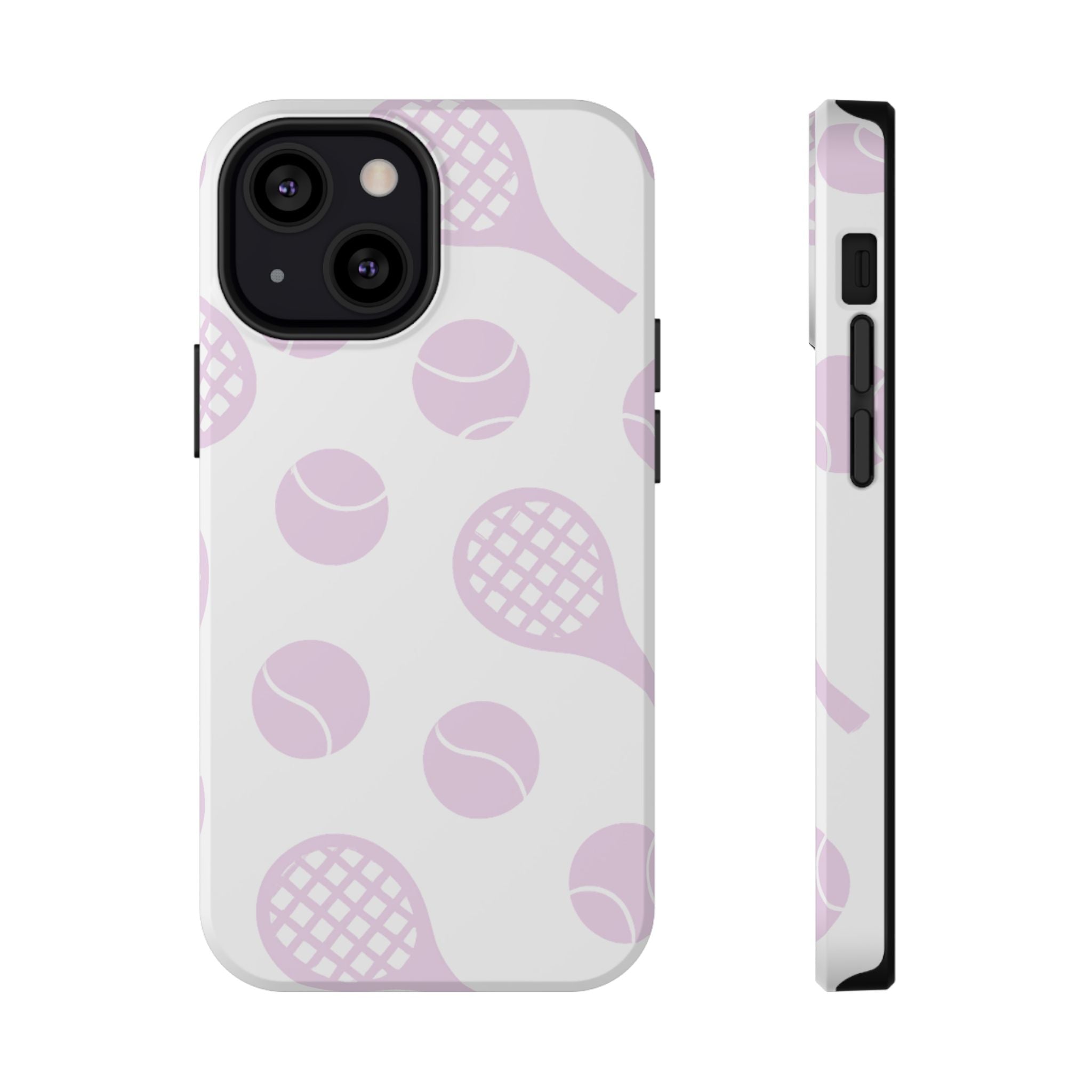 Tennis Impact-Resistant Phone Case — Pink Rackets & Balls
