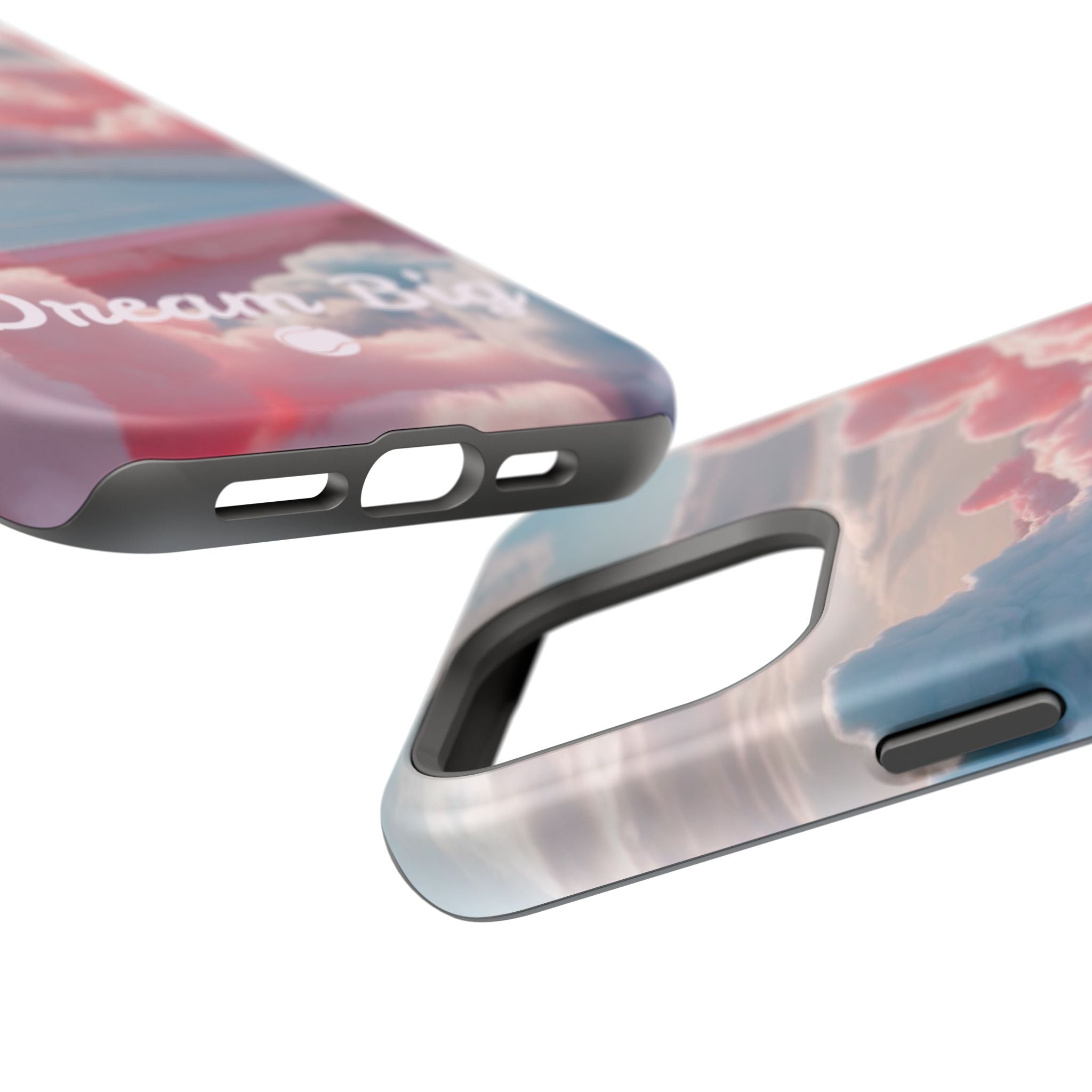 Tennis Impact-Resistant Phone Case — 'Dream Big' Pastel Cloud Tennis Court