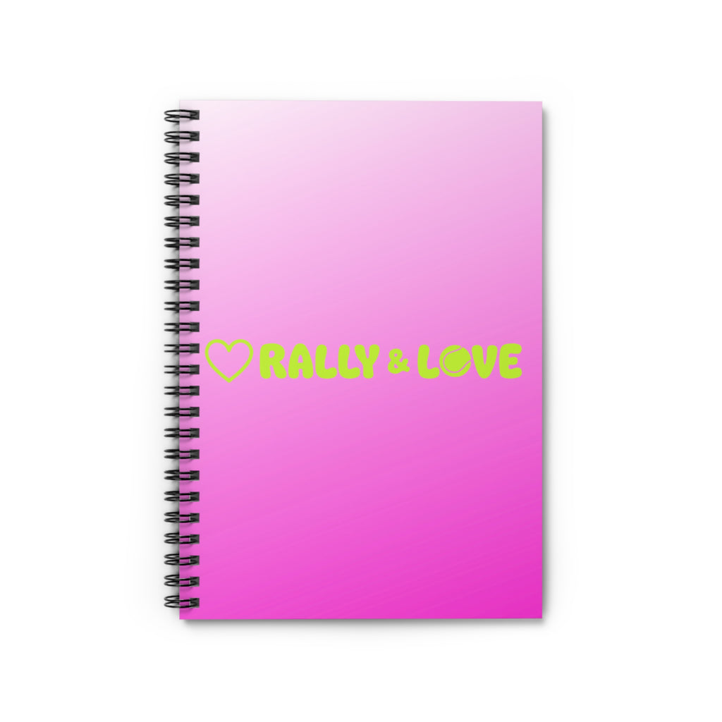 Tennis Spiral Notebook — "Rally & Love" Ruled Journal