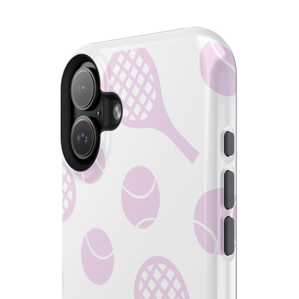 Tennis Impact-Resistant Phone Case — Pink Rackets & Balls