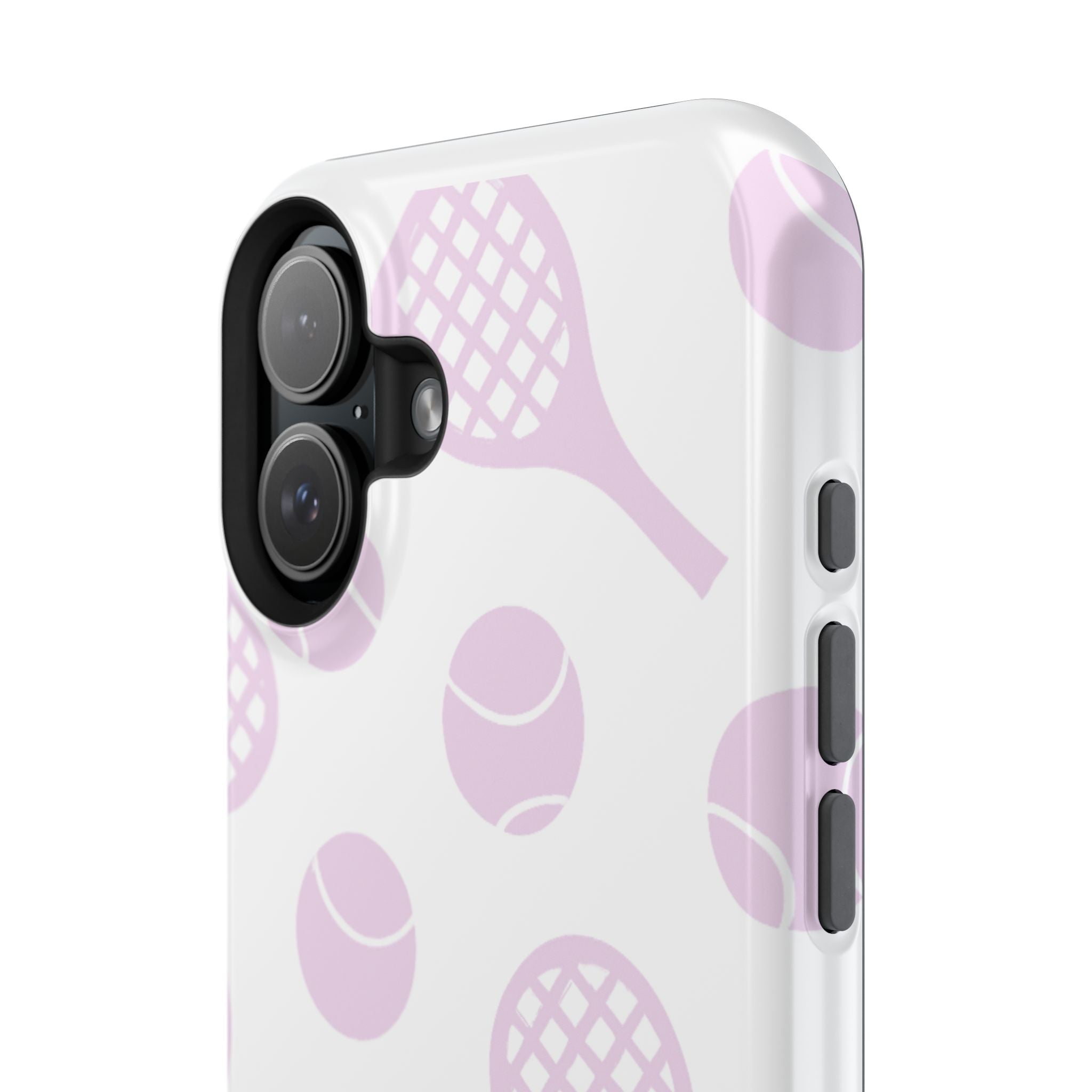 Tennis Impact-Resistant Phone Case — Pink Rackets & Balls