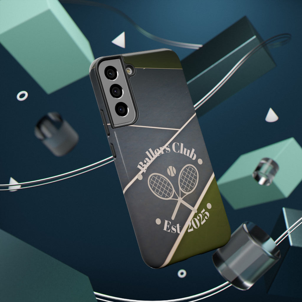Tennis Impact-Resistant Phone Case — 'Ballers Club Est. 2025' Protective Cover